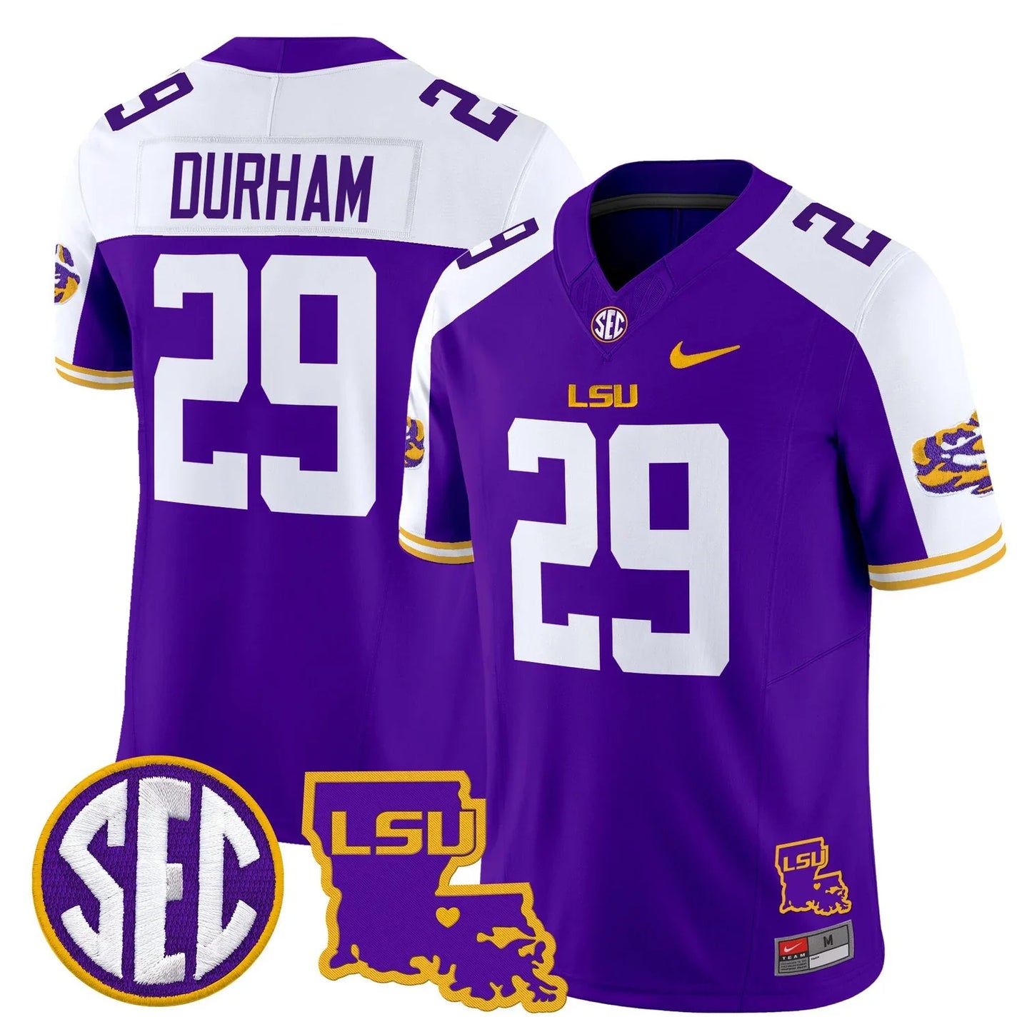 Men's LSU Tigers 2026 Louisiana Patch Vapor Limited Jersey - All Stitched