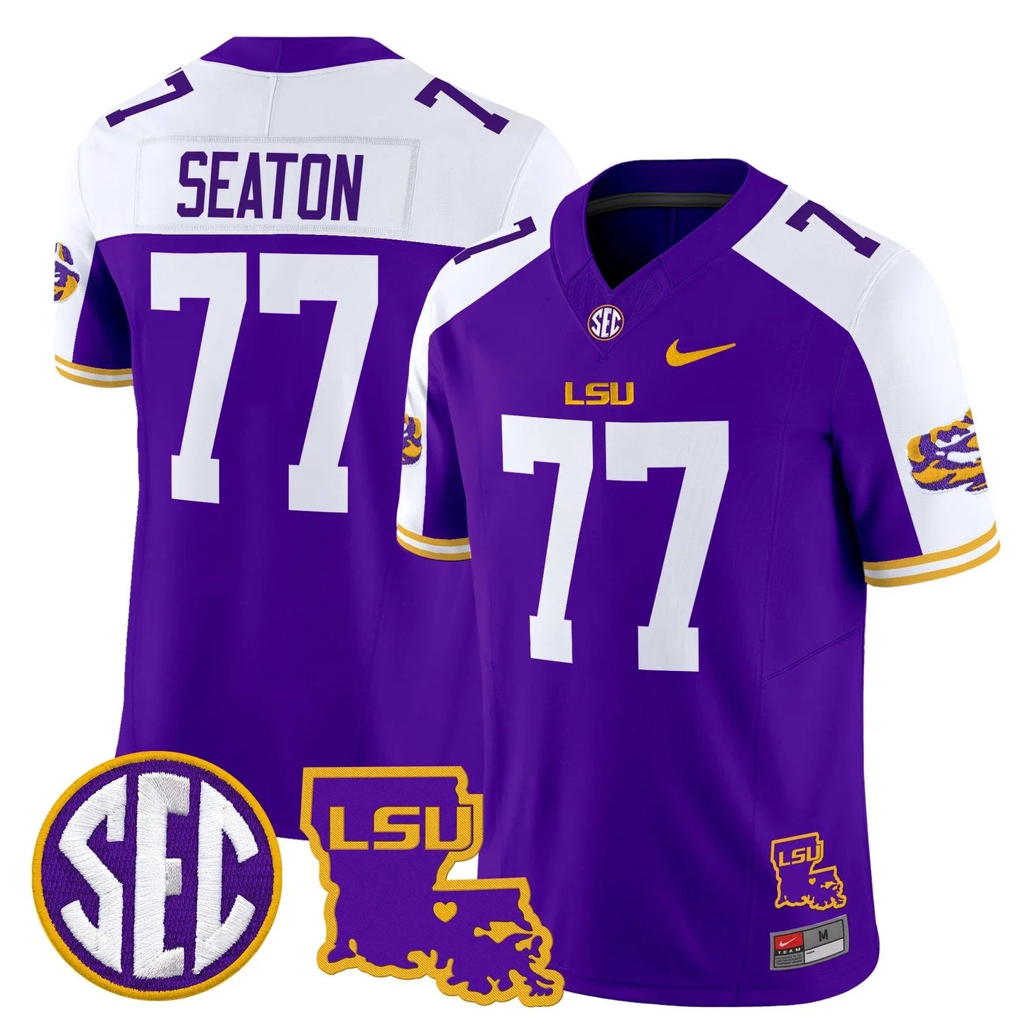 Men's LSU Tigers 2026 Louisiana Patch Vapor Limited Jersey - All Stitched
