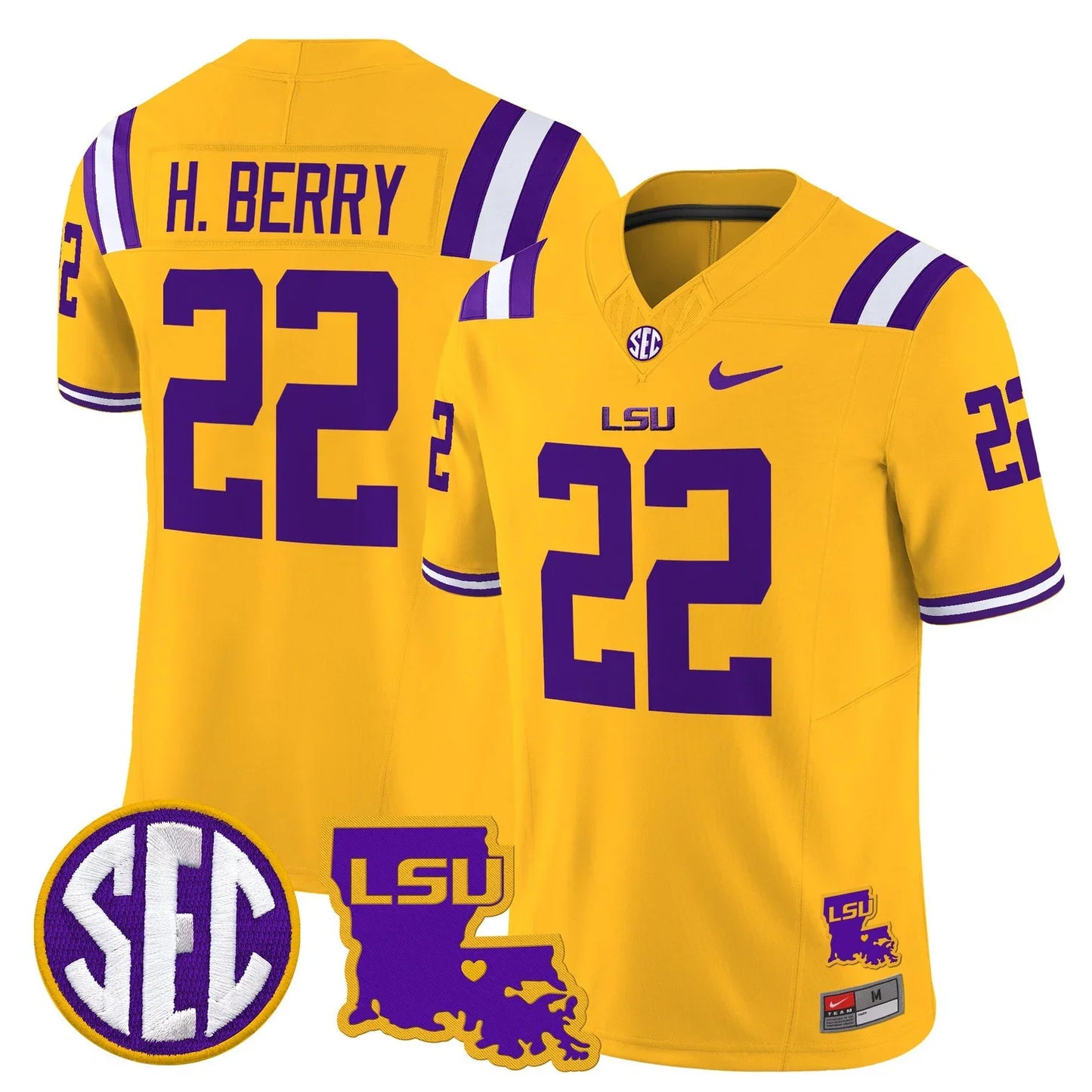 Men's LSU Tigers 2026 Louisiana Patch Vapor Limited Jersey - All Stitched