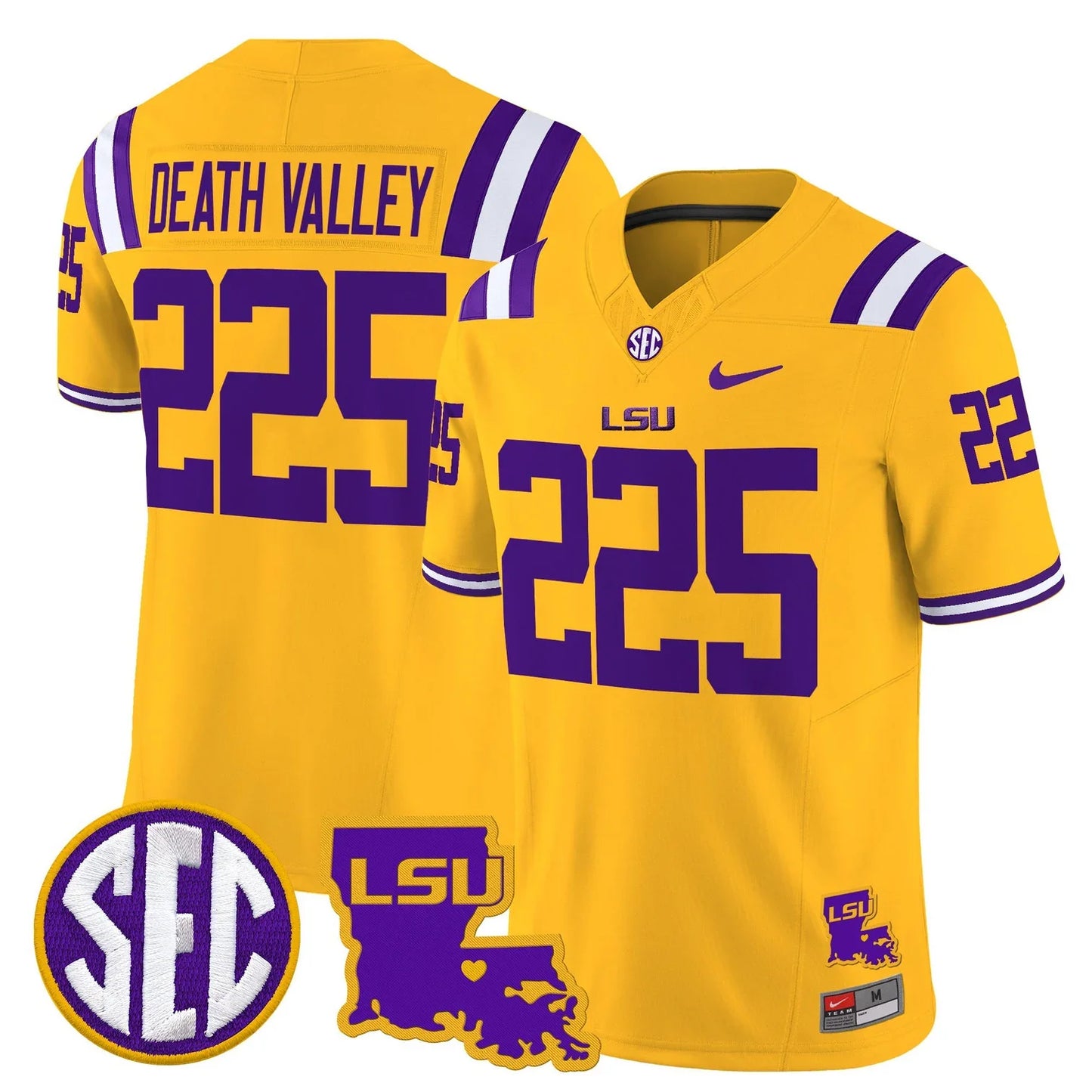 Men's LSU Tigers 2026 Louisiana Patch Vapor Limited Jersey - All Stitched