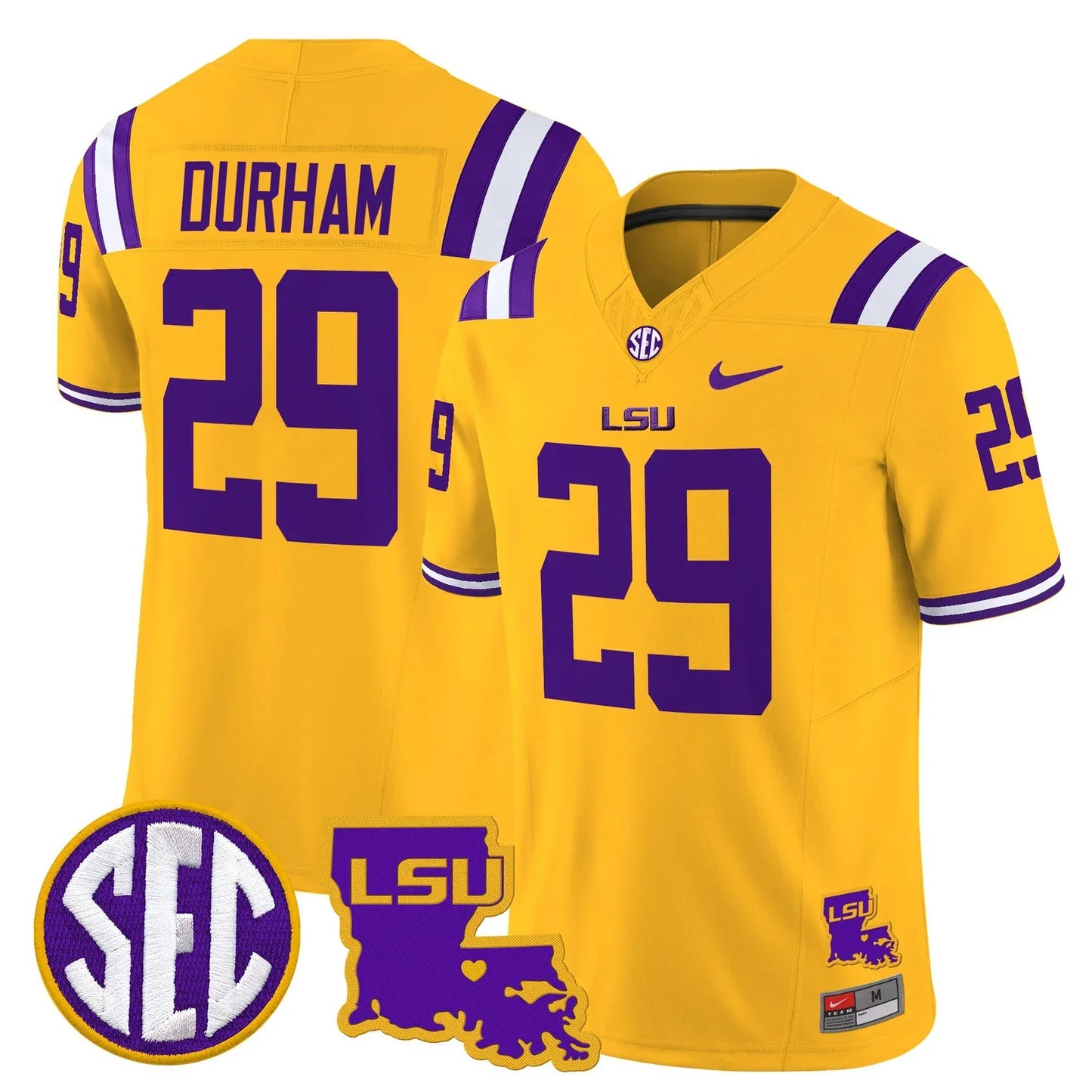 Men's LSU Tigers 2026 Louisiana Patch Vapor Limited Jersey - All Stitched