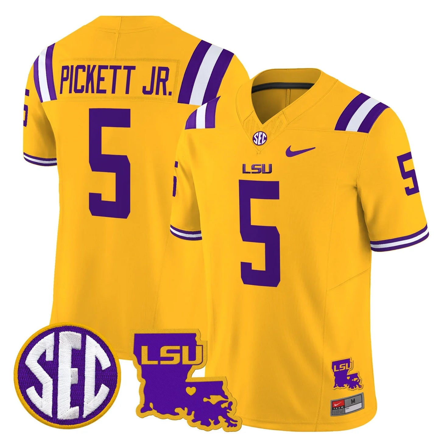 Men's LSU Tigers 2026 Louisiana Patch Vapor Limited Jersey - All Stitched