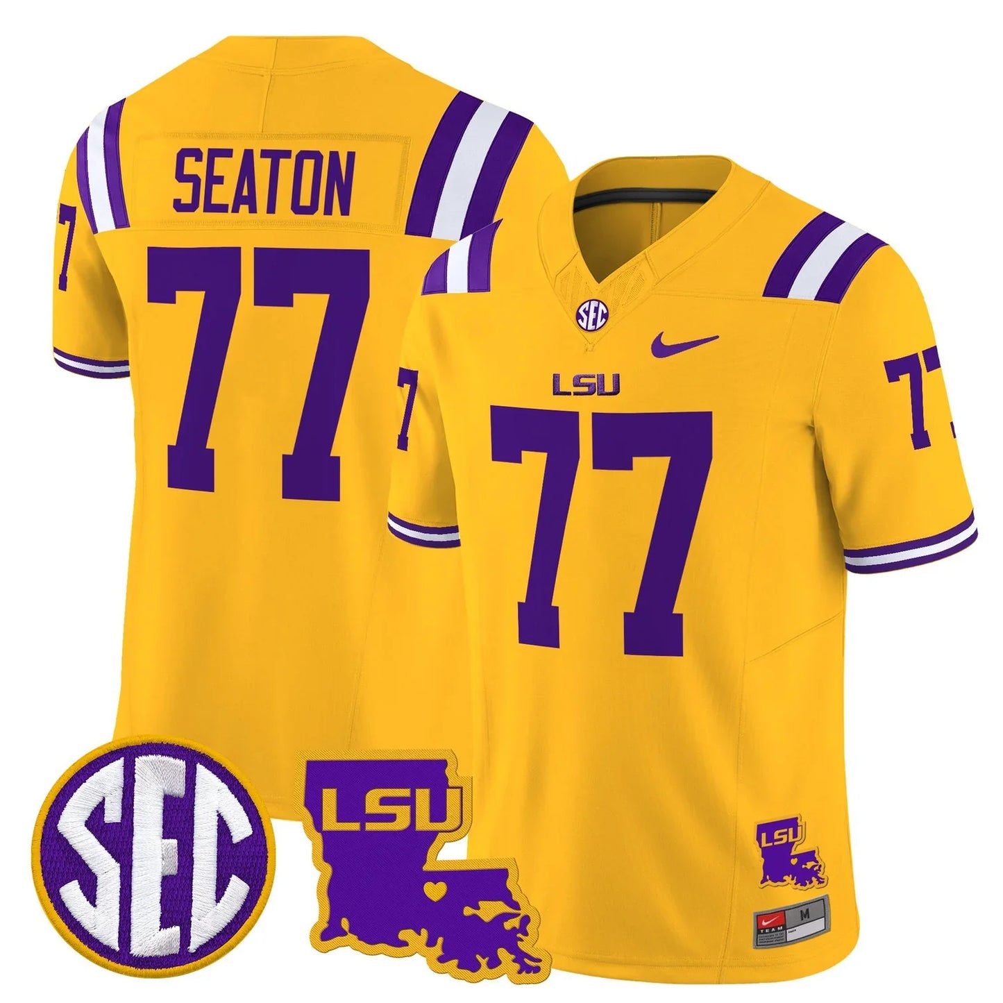 Men's LSU Tigers 2026 Louisiana Patch Vapor Limited Jersey - All Stitched