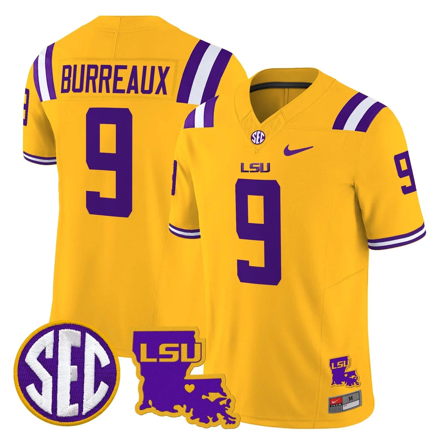Men's LSU Tigers 2026 Louisiana Patch Vapor Limited Jersey - All Stitched