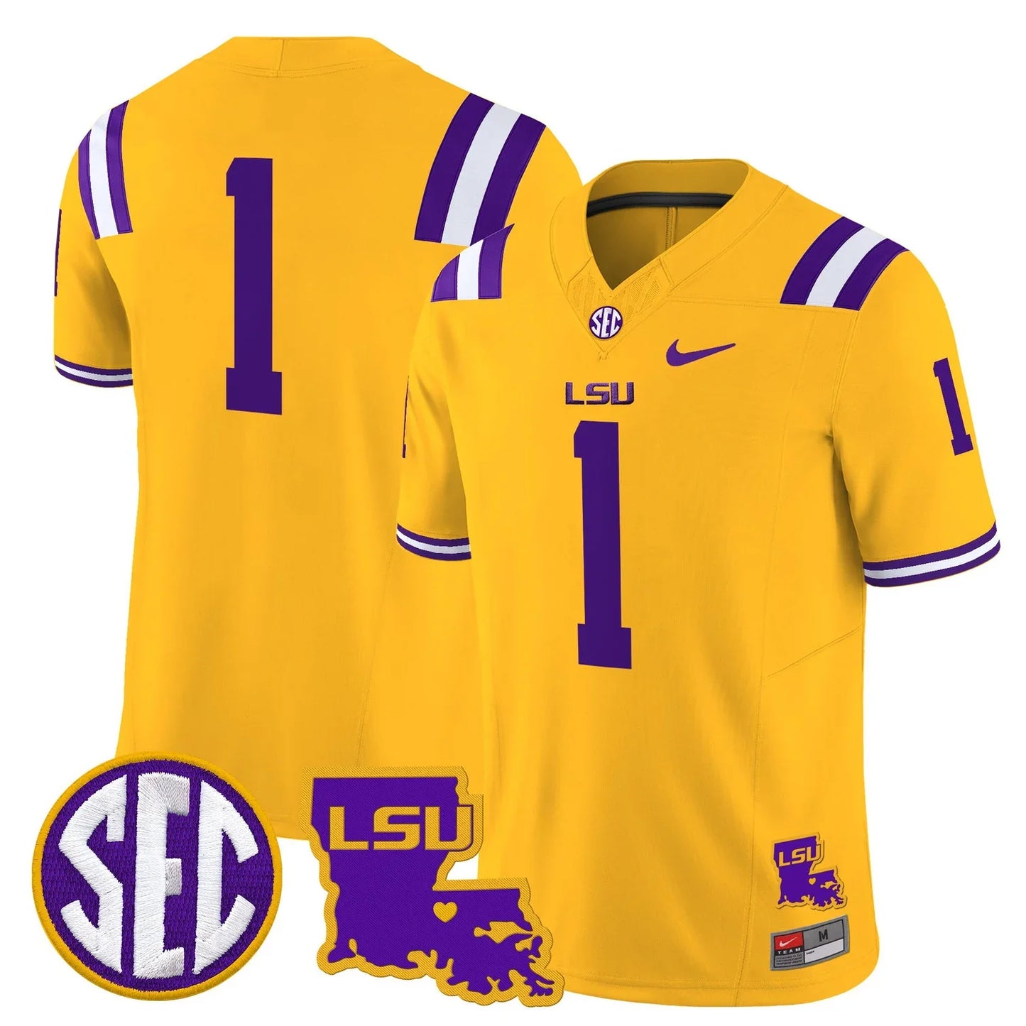 Men's LSU Tigers 2026 Louisiana Patch Vapor Limited Jersey - All Stitched
