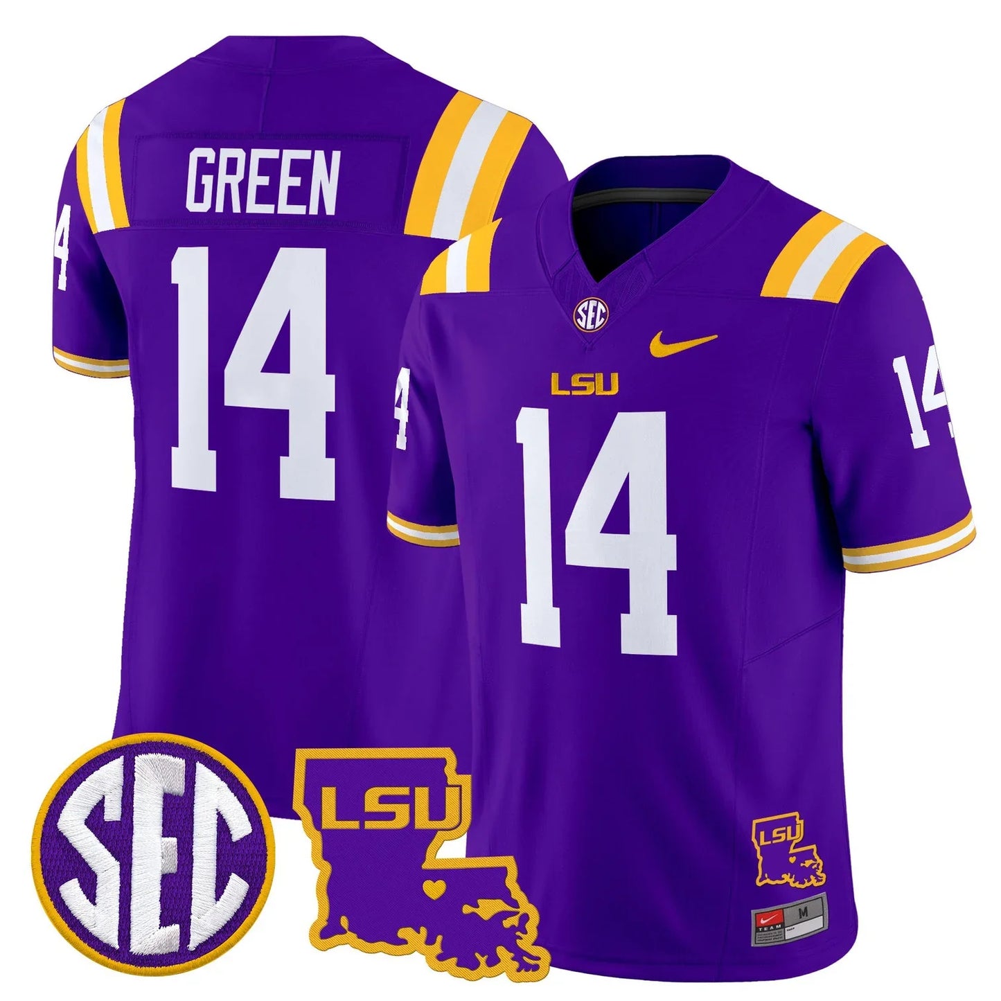 Men's LSU Tigers 2026 Louisiana Patch Jersey