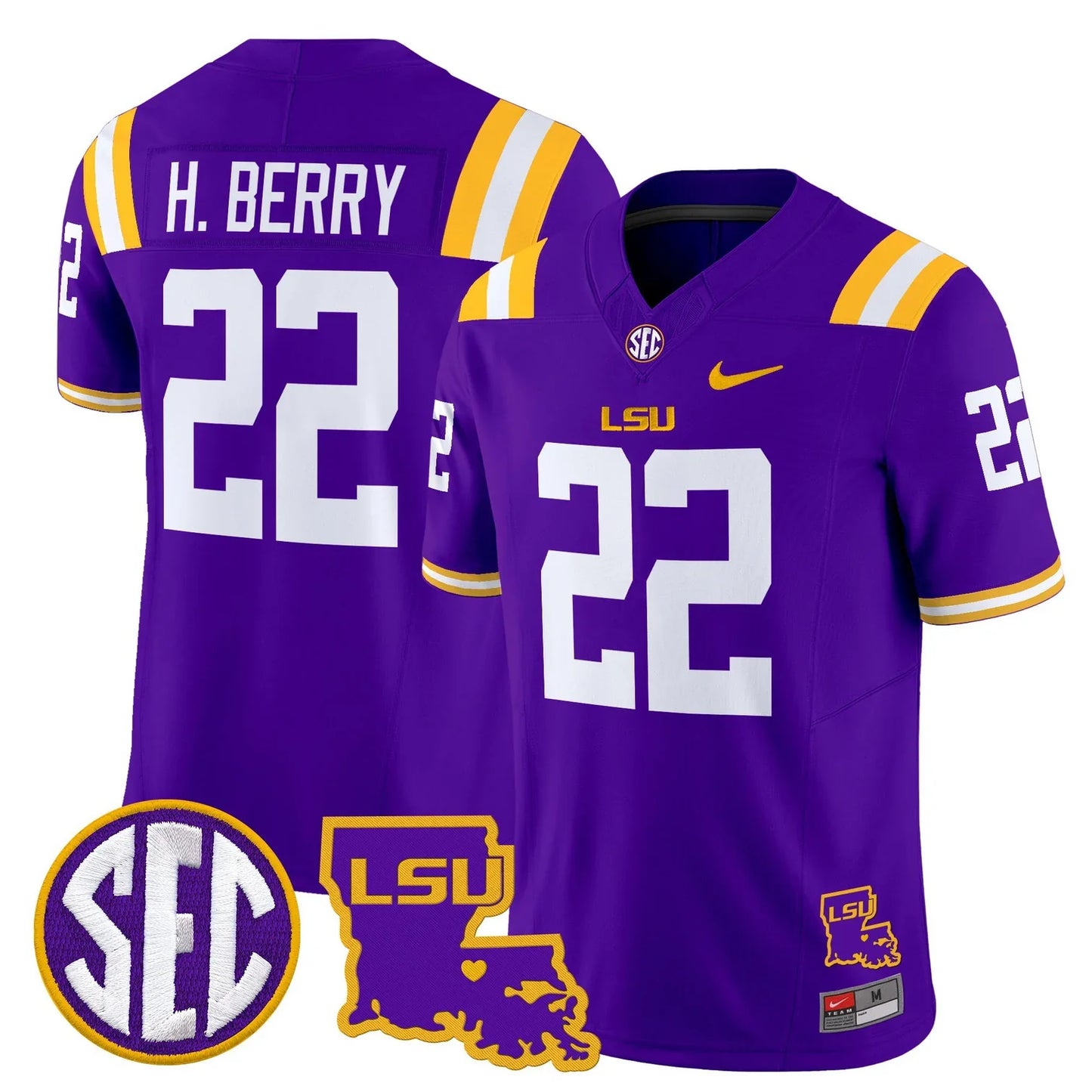 Men's LSU Tigers 2026 Louisiana Patch Vapor Limited Jersey - All Stitched