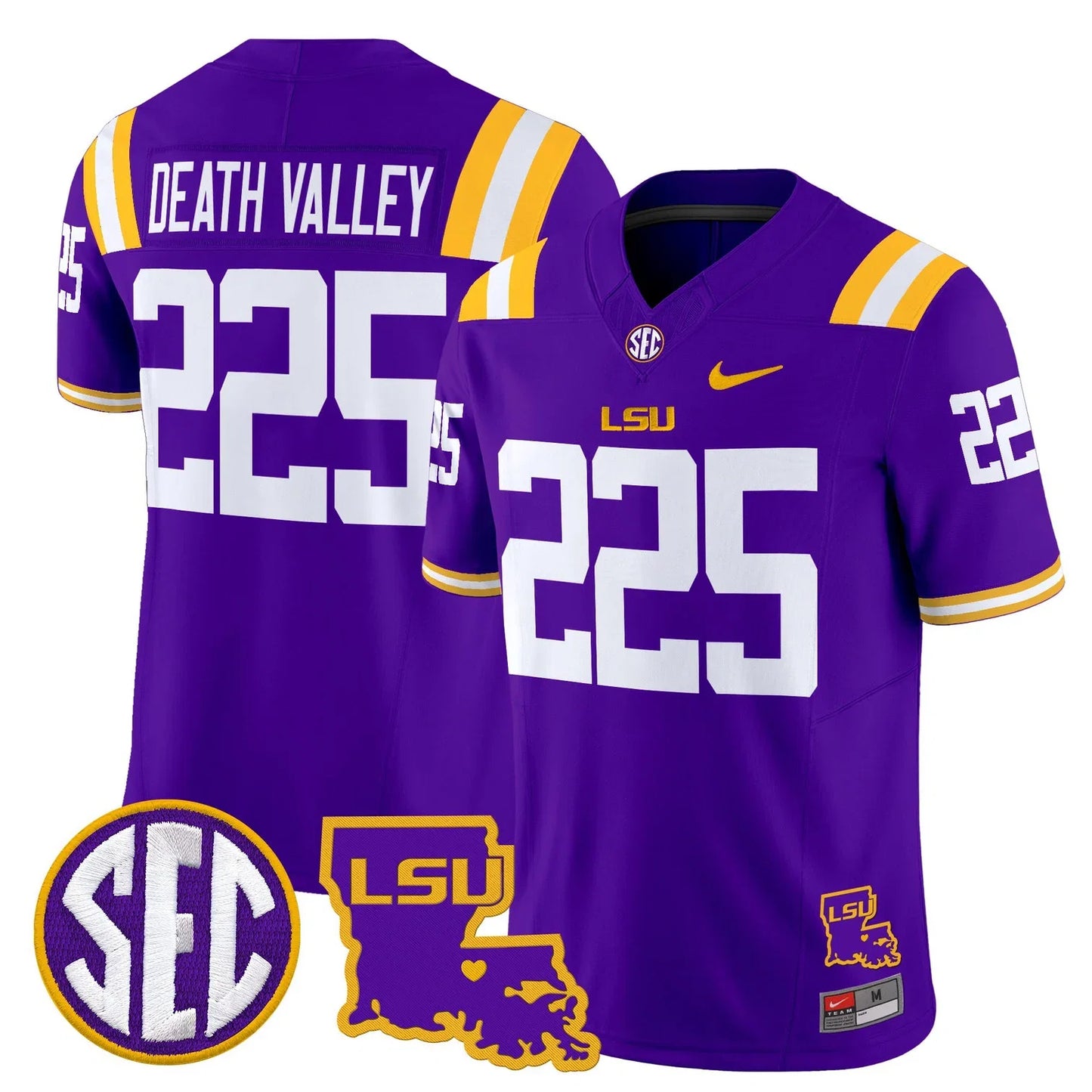LSU Tigers 2026 Louisiana Patch Vapor Limited Jersey