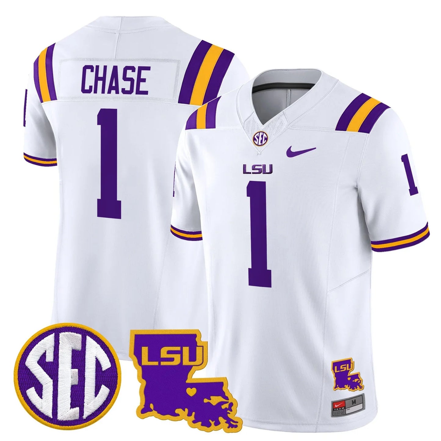 Men's LSU Tigers 2026 Louisiana Patch Vapor Limited Jersey - All Stitched