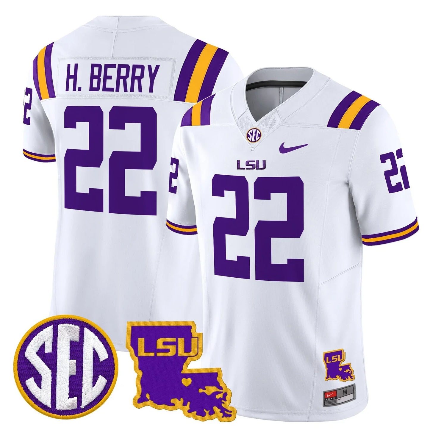 Men's LSU Tigers 2026 Louisiana Patch Vapor Limited Jersey - All Stitched