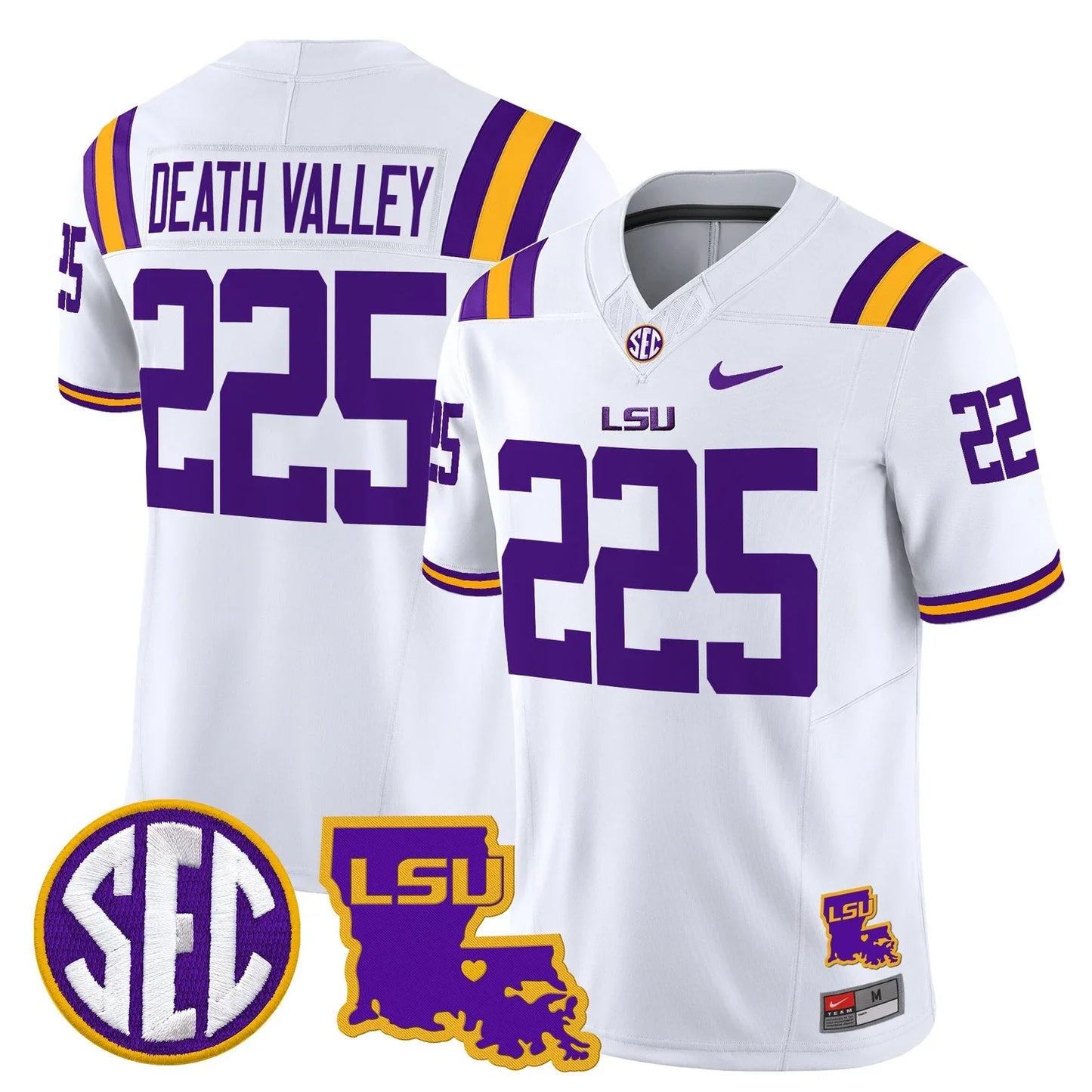 Men's LSU Tigers 2026 Louisiana Patch Vapor Limited Jersey - All Stitched