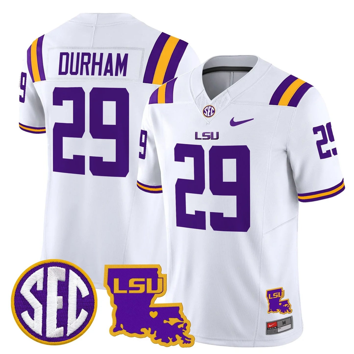 Men's LSU Tigers 2026 Louisiana Patch Vapor Limited Jersey - All Stitched