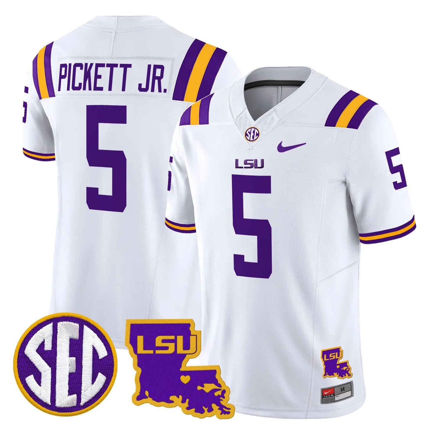 Men's LSU Tigers 2026 Louisiana Patch Vapor Limited Jersey - All Stitched