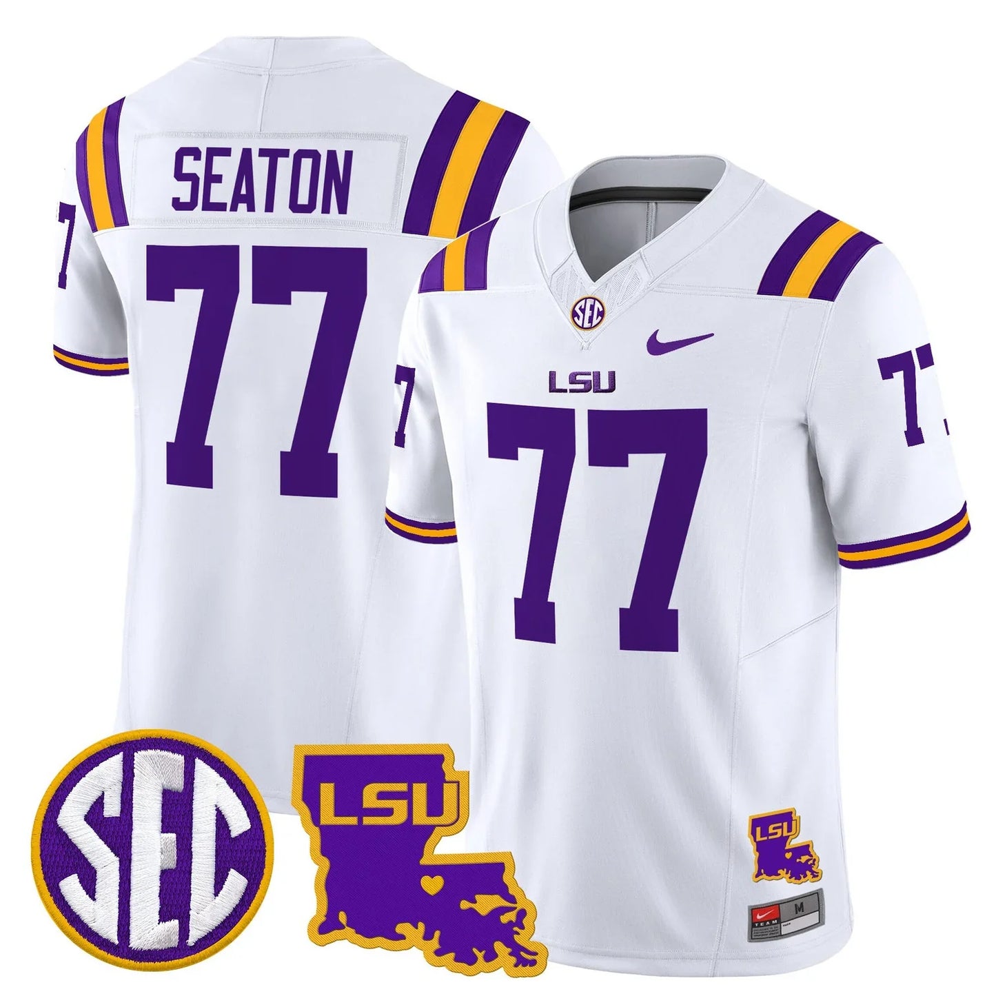 Men's LSU Tigers 2026 Louisiana Patch Vapor Limited Jersey - All Stitched