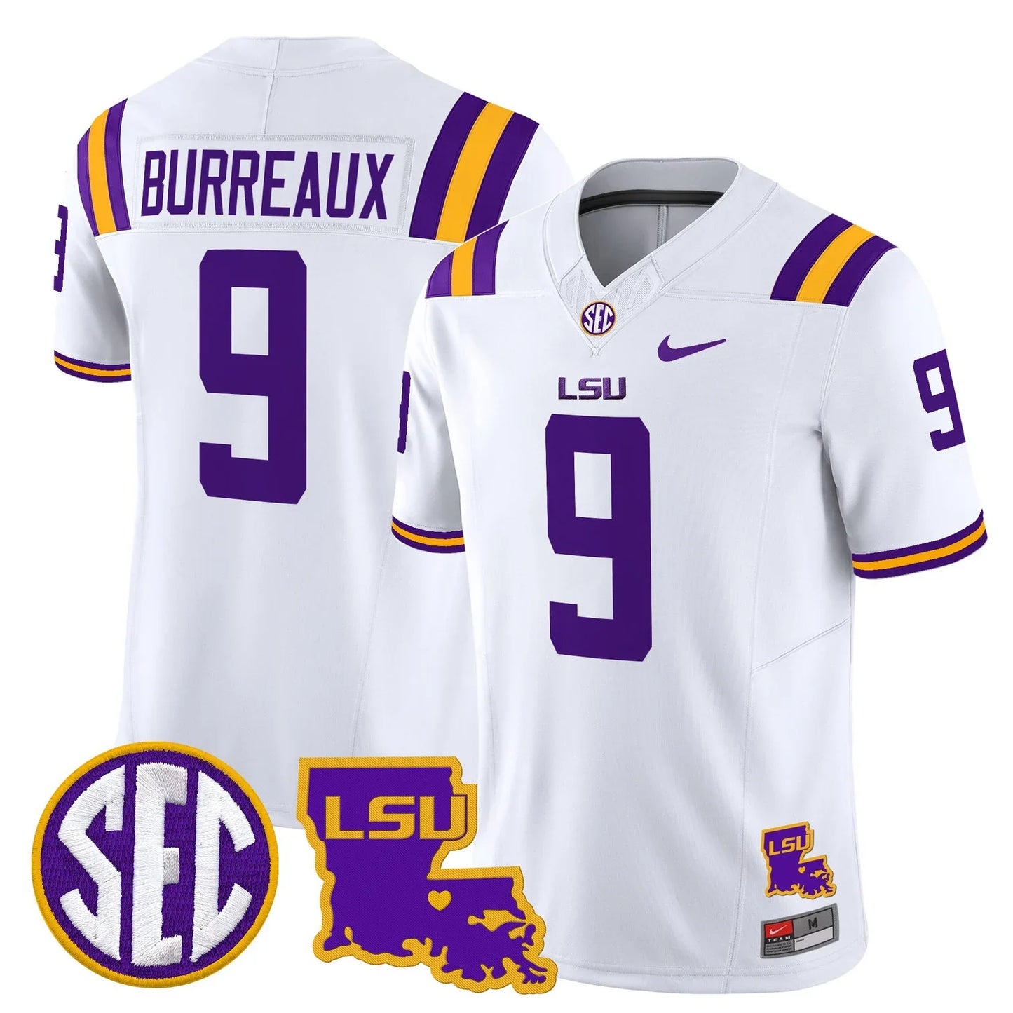 Men's LSU Tigers 2026 Louisiana Patch Vapor Limited Jersey - All Stitched
