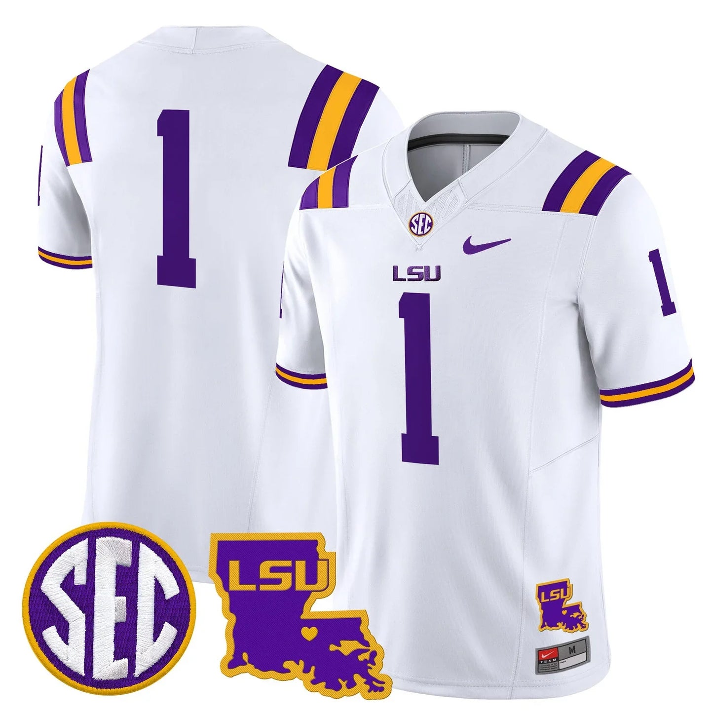 Men's LSU Tigers 2026 Louisiana Patch Vapor Limited Jersey - All Stitched