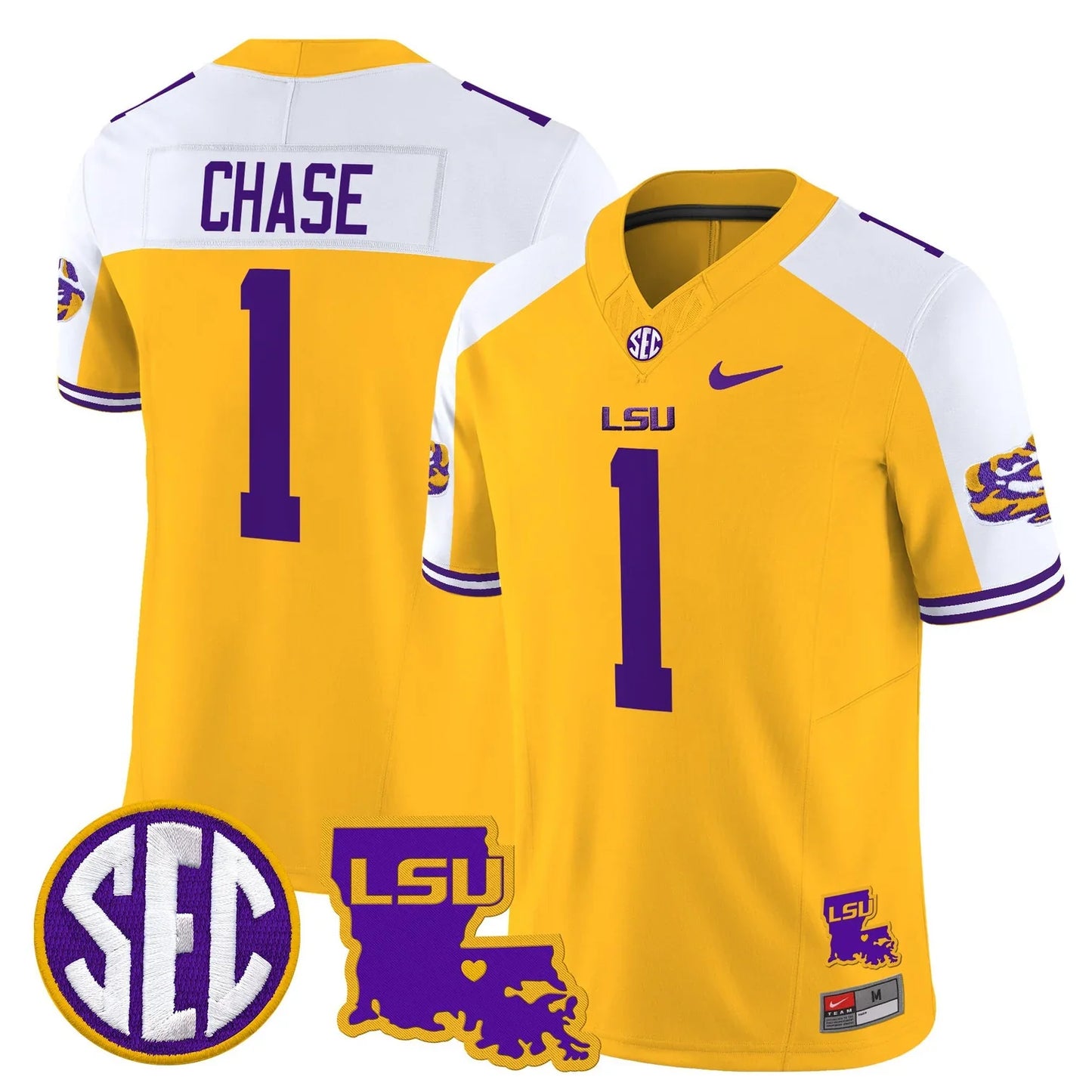 Men's LSU Tigers 2026 Louisiana Patch Vapor Limited Jersey - All Stitched