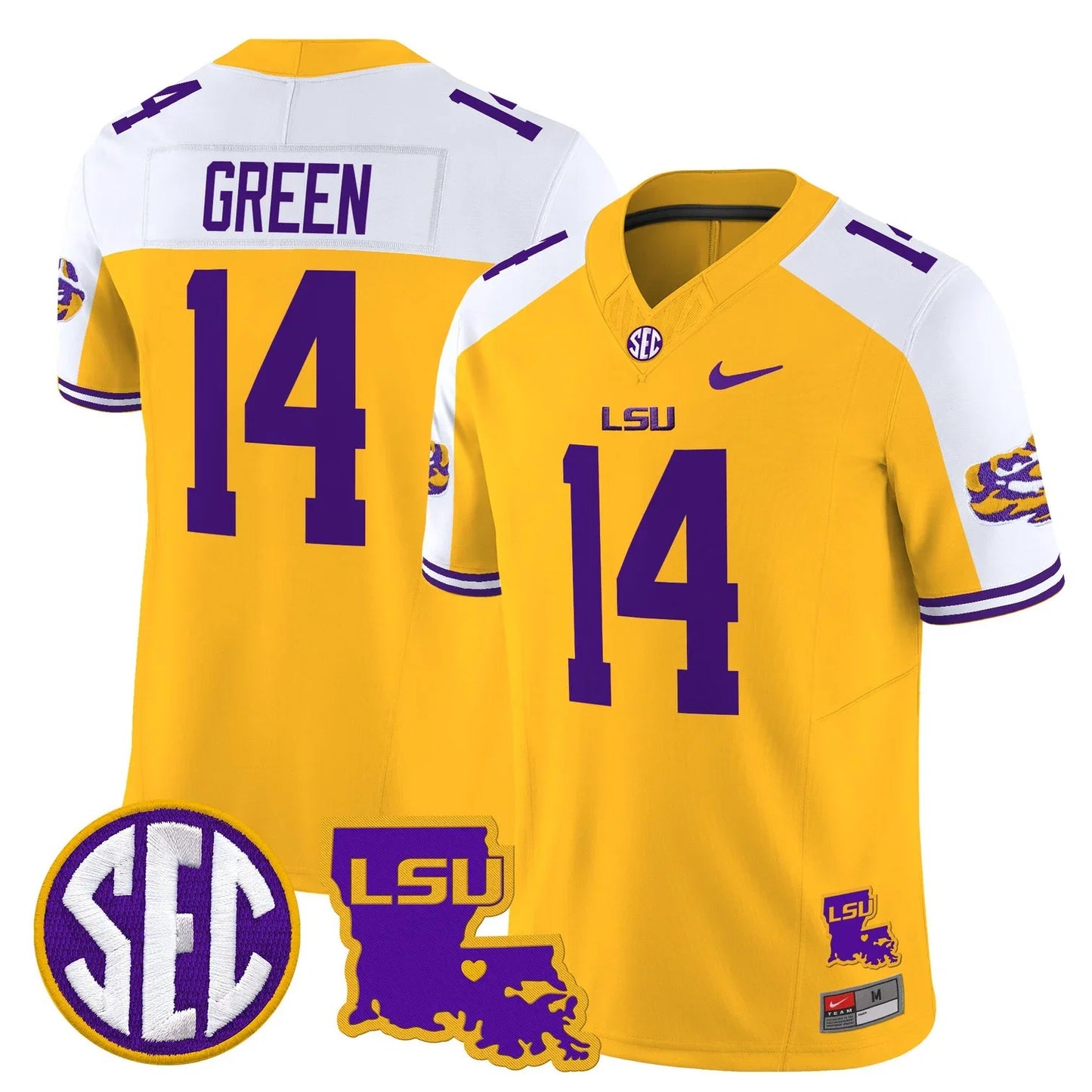Men's LSU Tigers 2026 Louisiana Patch Vapor Limited Jersey - All Stitched