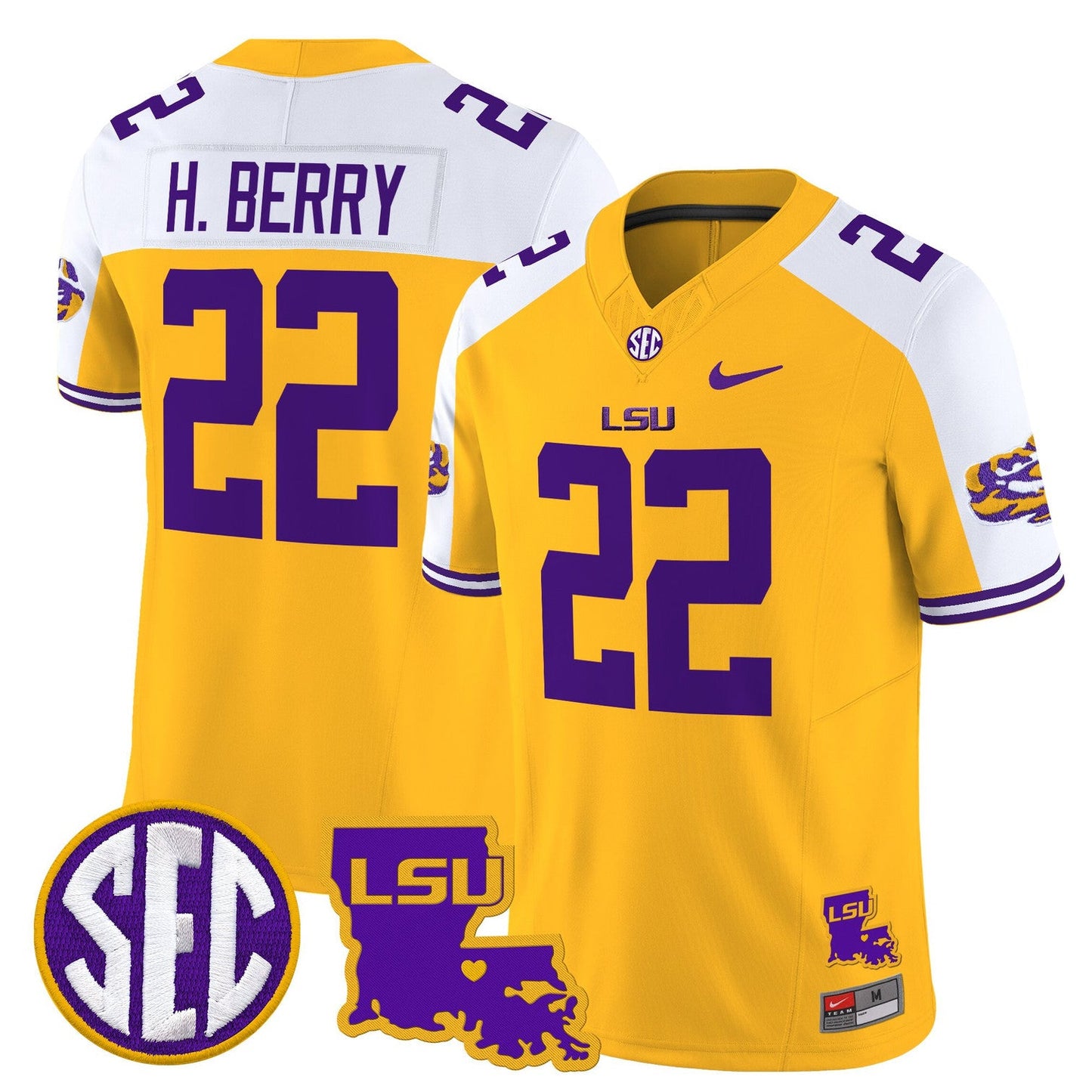 Men's LSU Tigers 2026 Louisiana Patch Vapor Limited Jersey - All Stitched