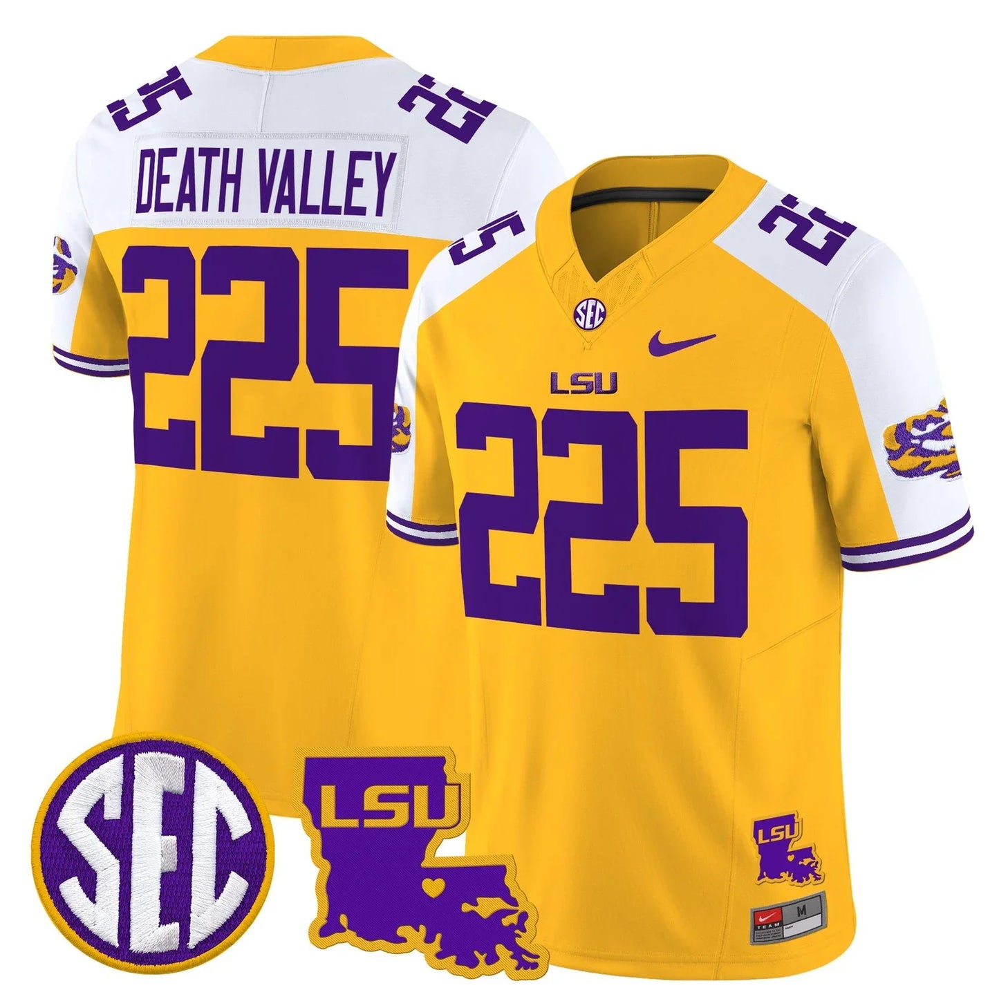 Men's LSU Tigers 2026 Louisiana Patch Vapor Limited Jersey - All Stitched