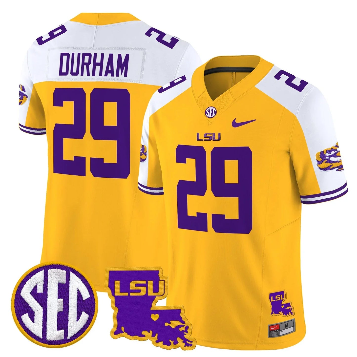 Men's LSU Tigers 2026 Louisiana Patch Vapor Limited Jersey - All Stitched