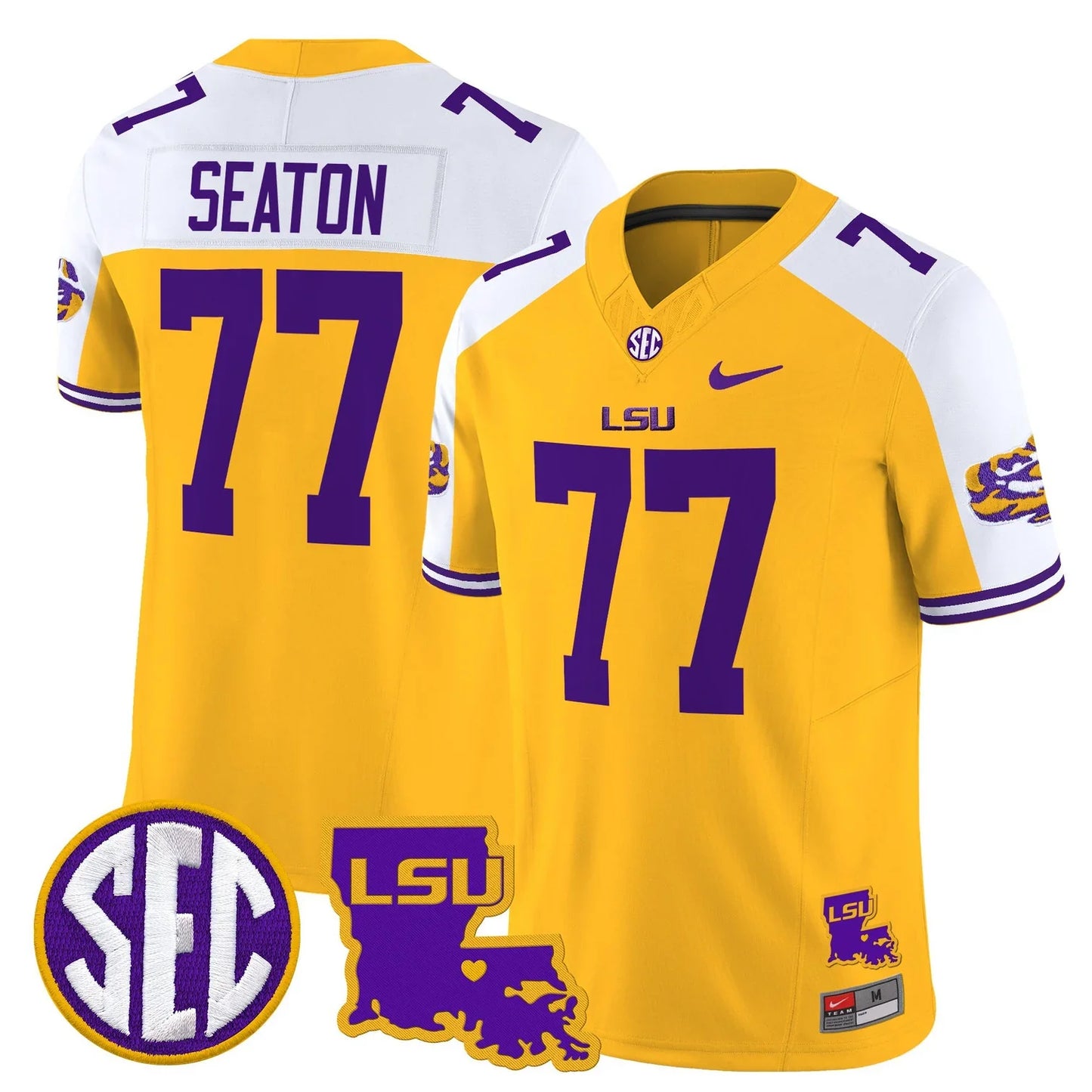 Men's LSU Tigers 2026 Louisiana Patch Vapor Limited Jersey - All Stitched