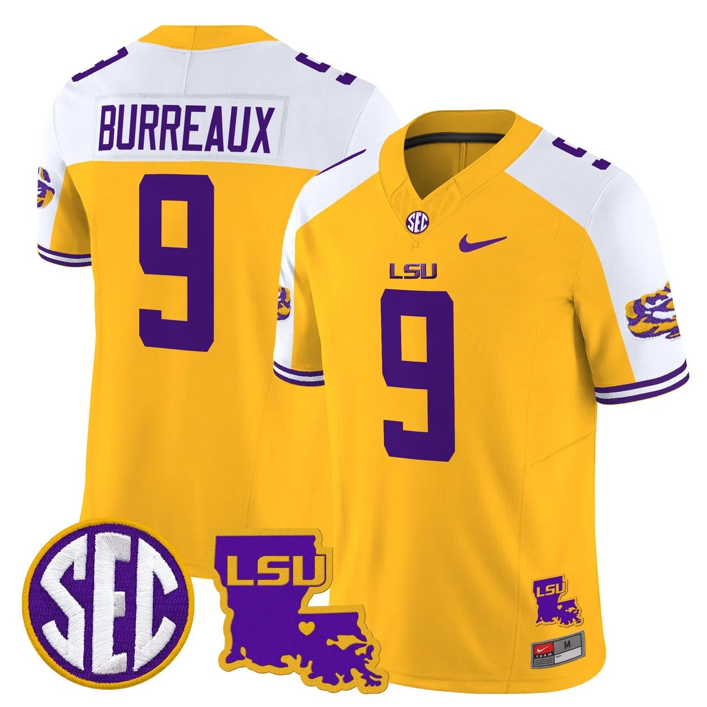 Men's LSU Tigers 2026 Louisiana Patch Vapor Limited Jersey - All Stitched