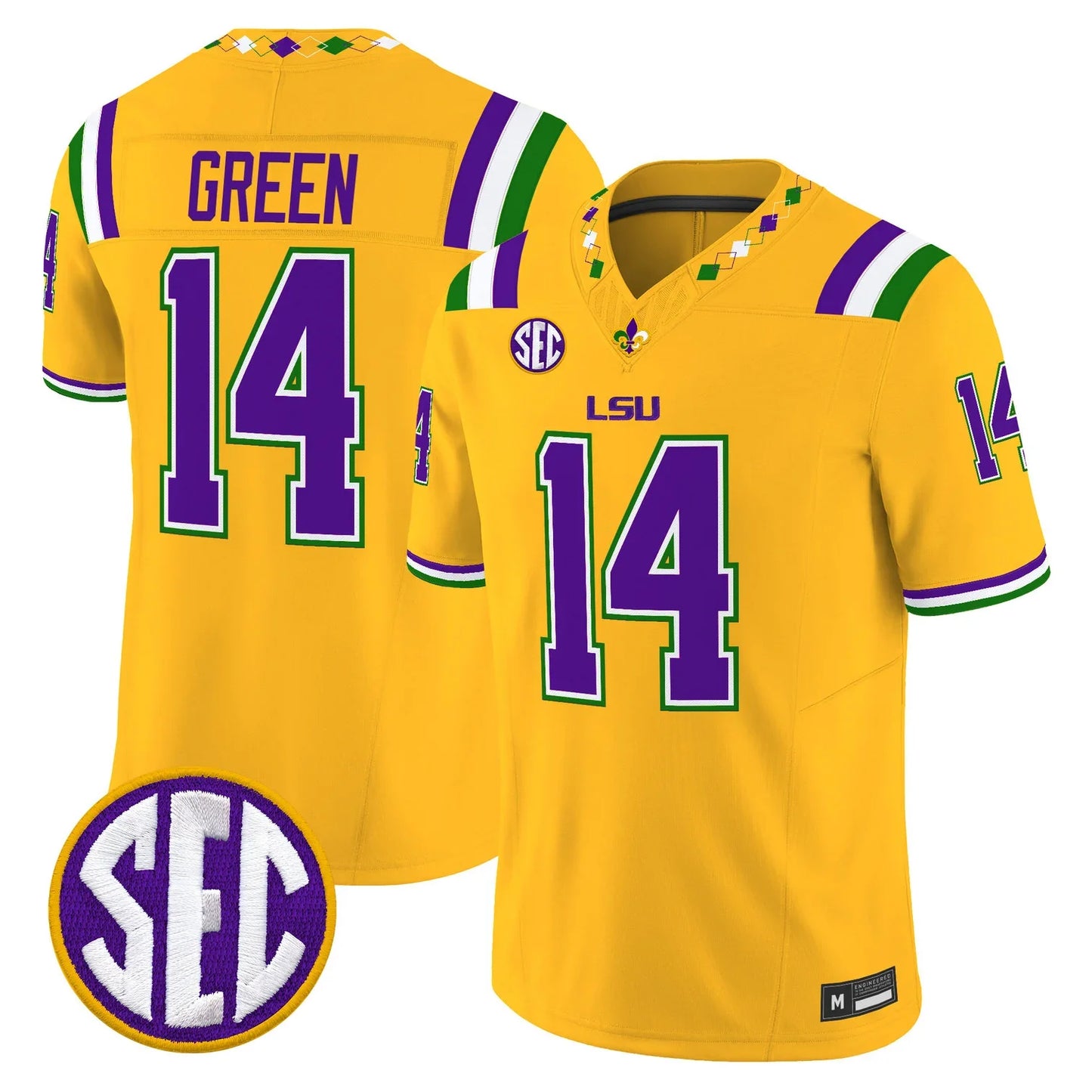 Men's LSU Tigers 2026  Mardi Gras Edition  Vapor Limited Jersey - All Stitched