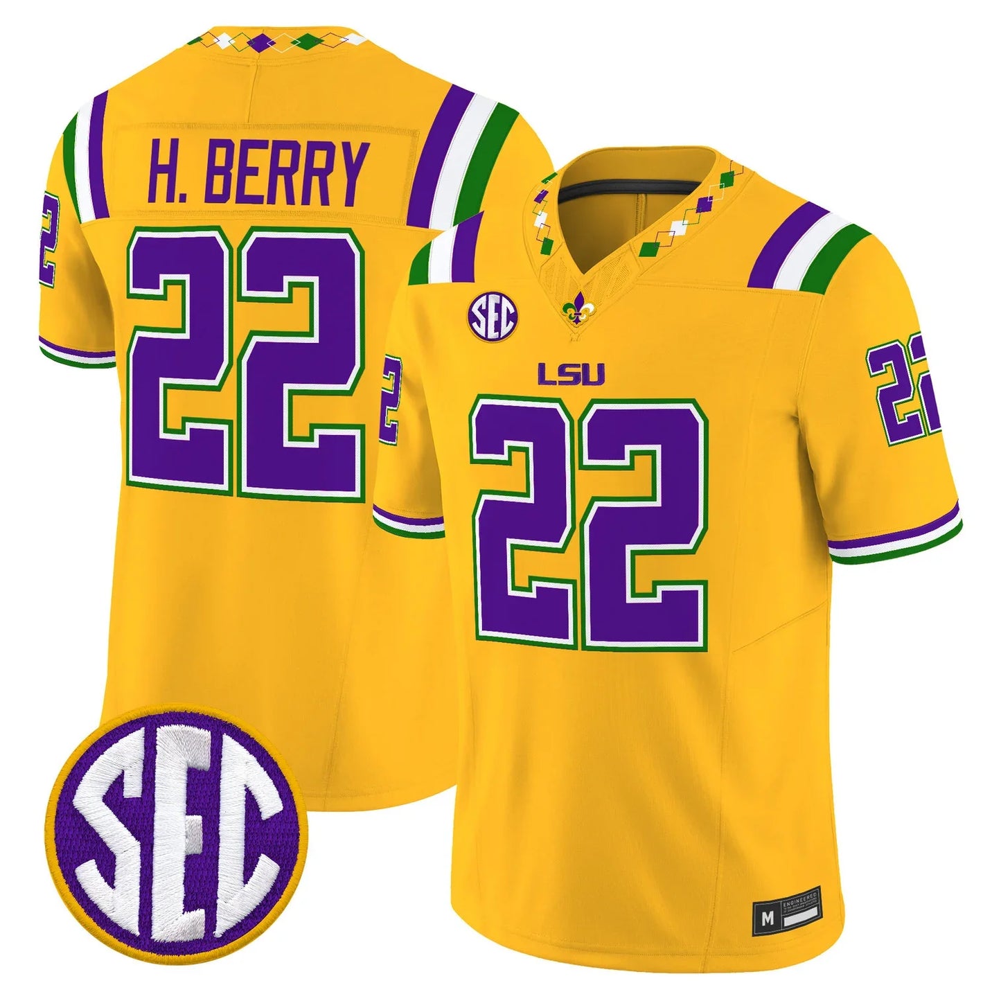 Men's LSU Tigers 2026  Mardi Gras Edition  Vapor Limited Jersey - All Stitched