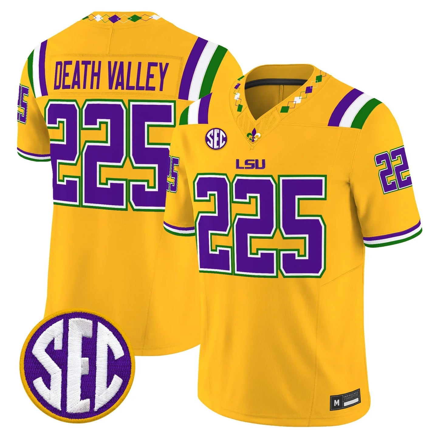 LSU Tigers 2026 Mardi Gras Jersey in gold