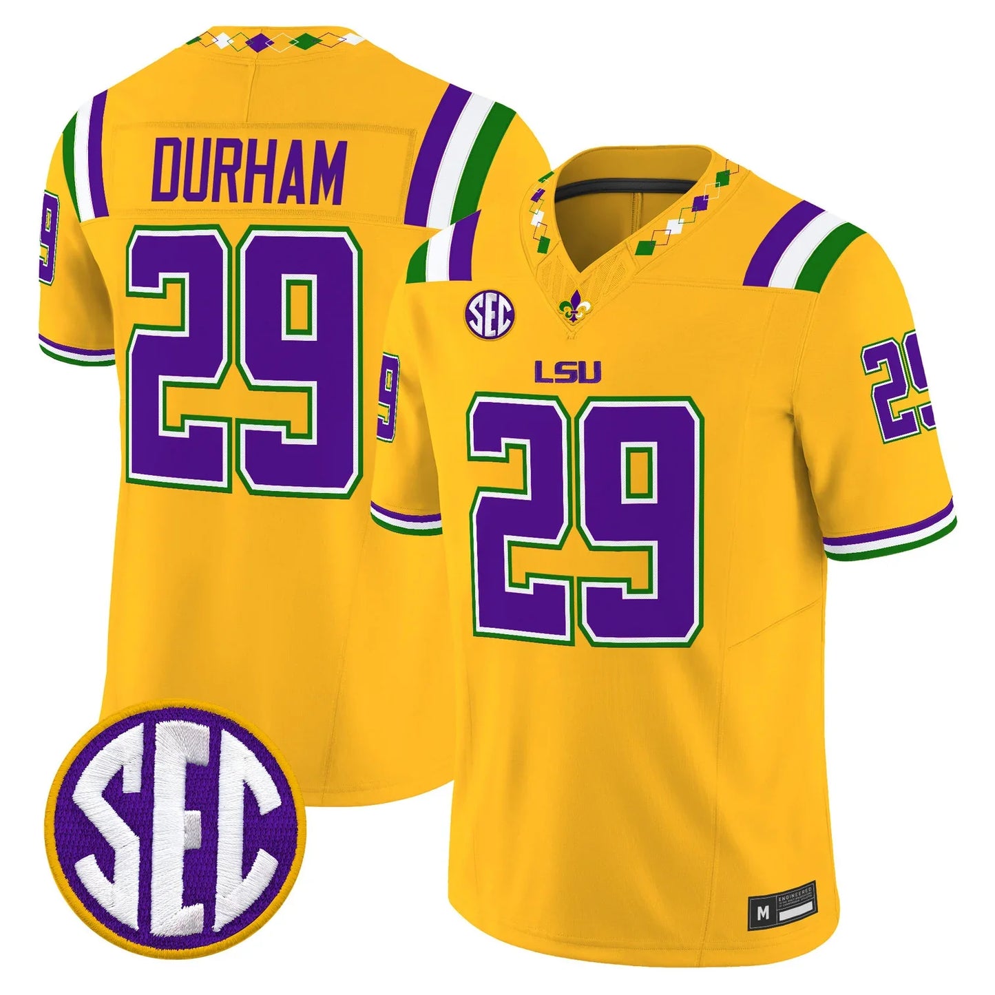 Men's LSU Tigers 2026  Mardi Gras Edition  Vapor Limited Jersey - All Stitched
