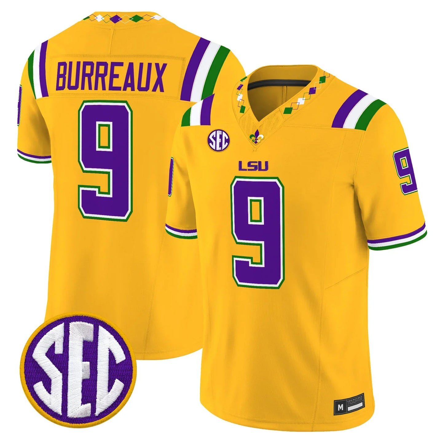 Men's LSU Tigers 2026  Mardi Gras Edition  Vapor Limited Jersey - All Stitched