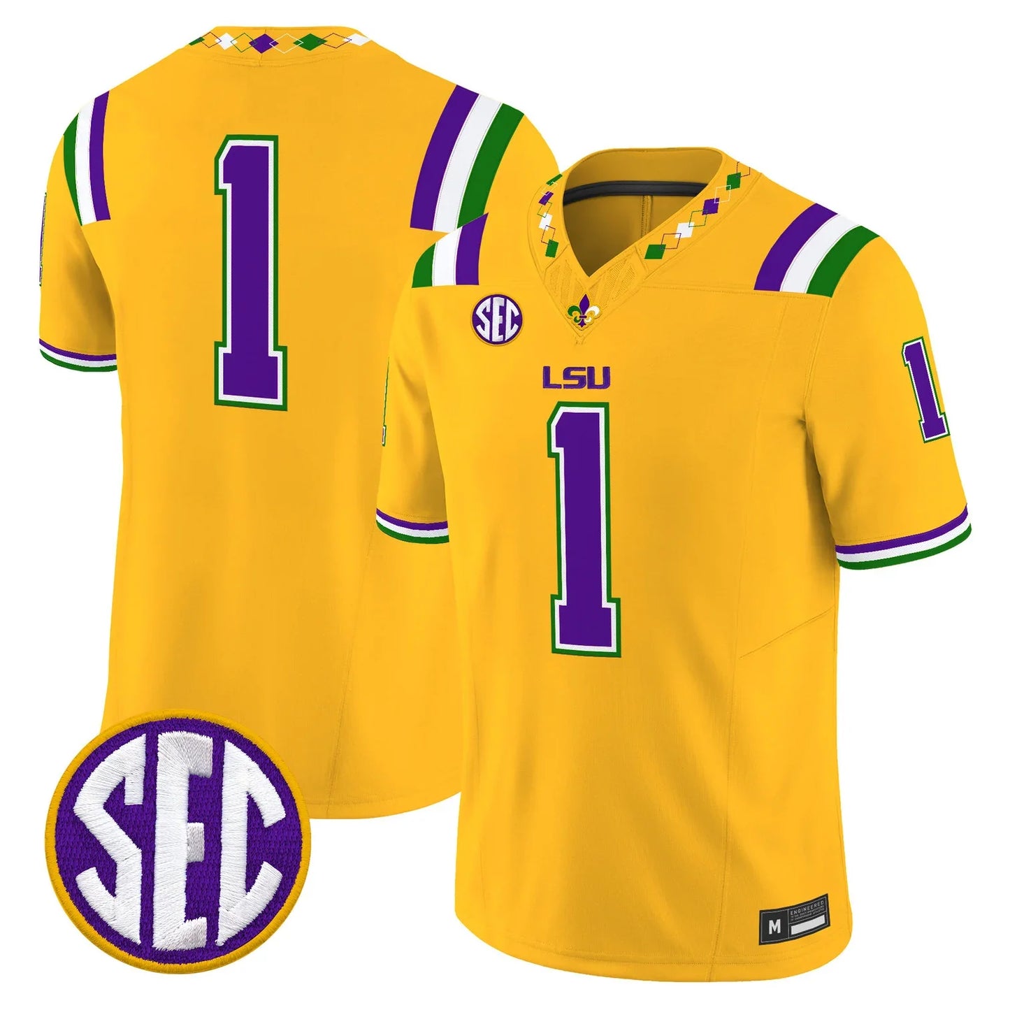 Men's LSU Tigers 2026  Mardi Gras Edition  Vapor Limited Jersey - All Stitched