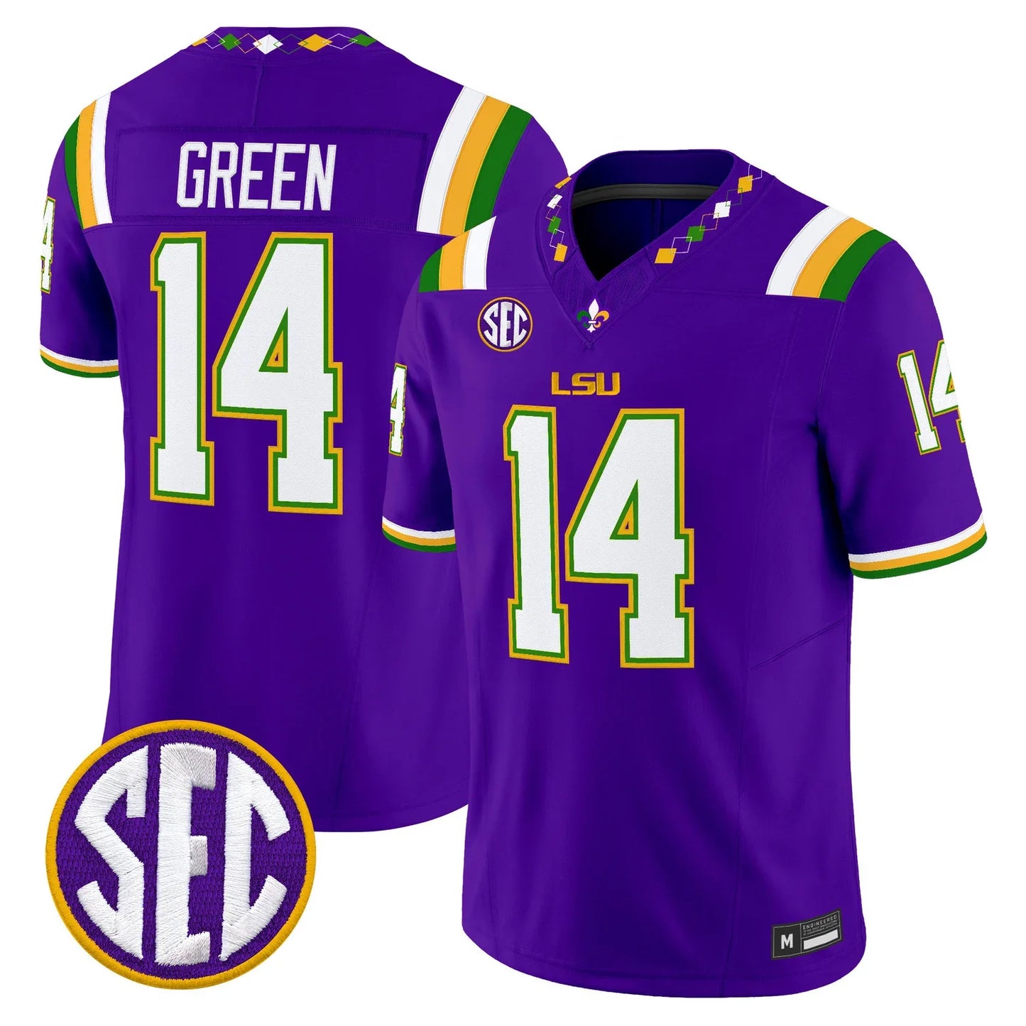 Men's LSU Tigers 2026  Mardi Gras Edition  Vapor Limited Jersey - All Stitched