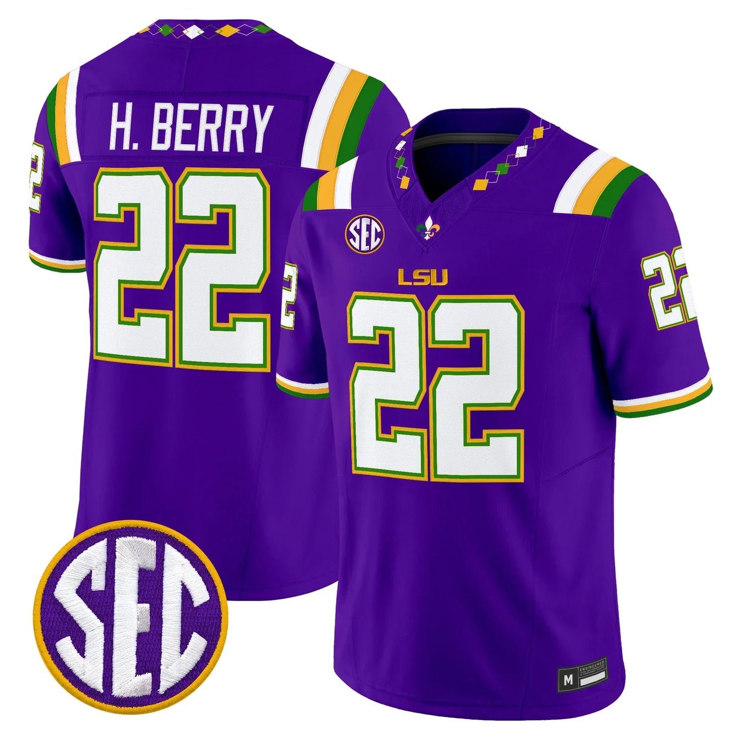 Men's LSU Tigers 2026  Mardi Gras Edition  Vapor Limited Jersey - All Stitched