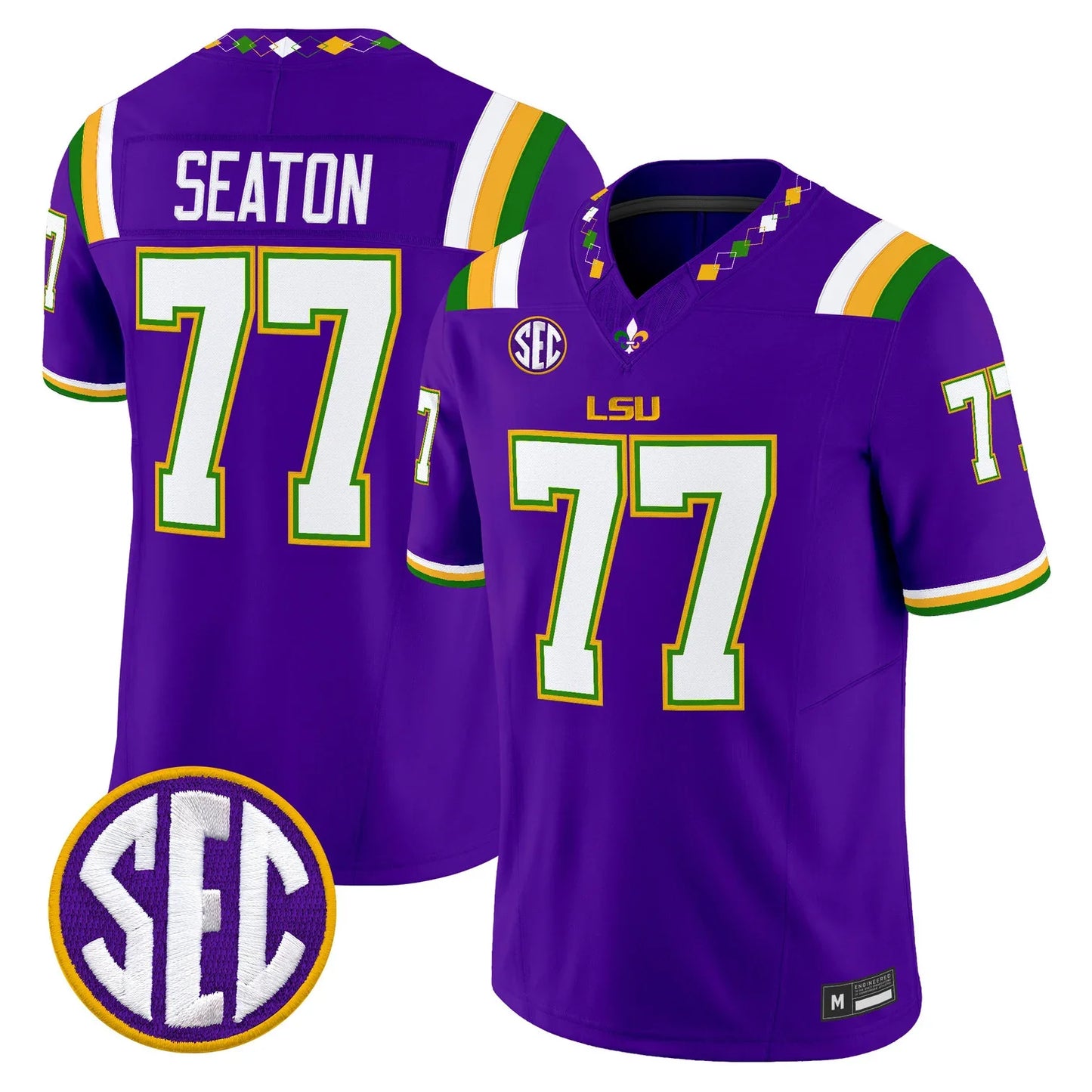 Men's LSU Tigers 2026  Mardi Gras Edition  Vapor Limited Jersey - All Stitched