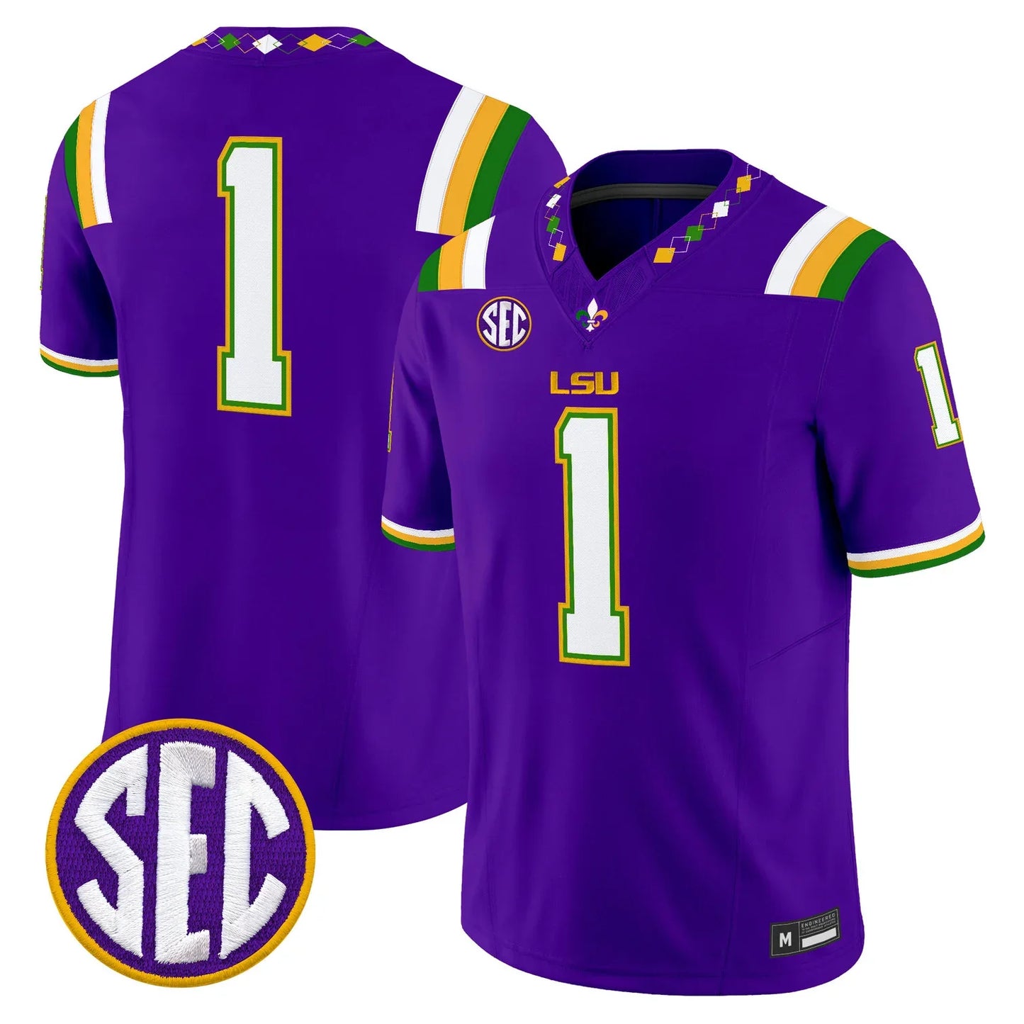 Men's LSU Tigers 2026  Mardi Gras Edition  Vapor Limited Jersey - All Stitched