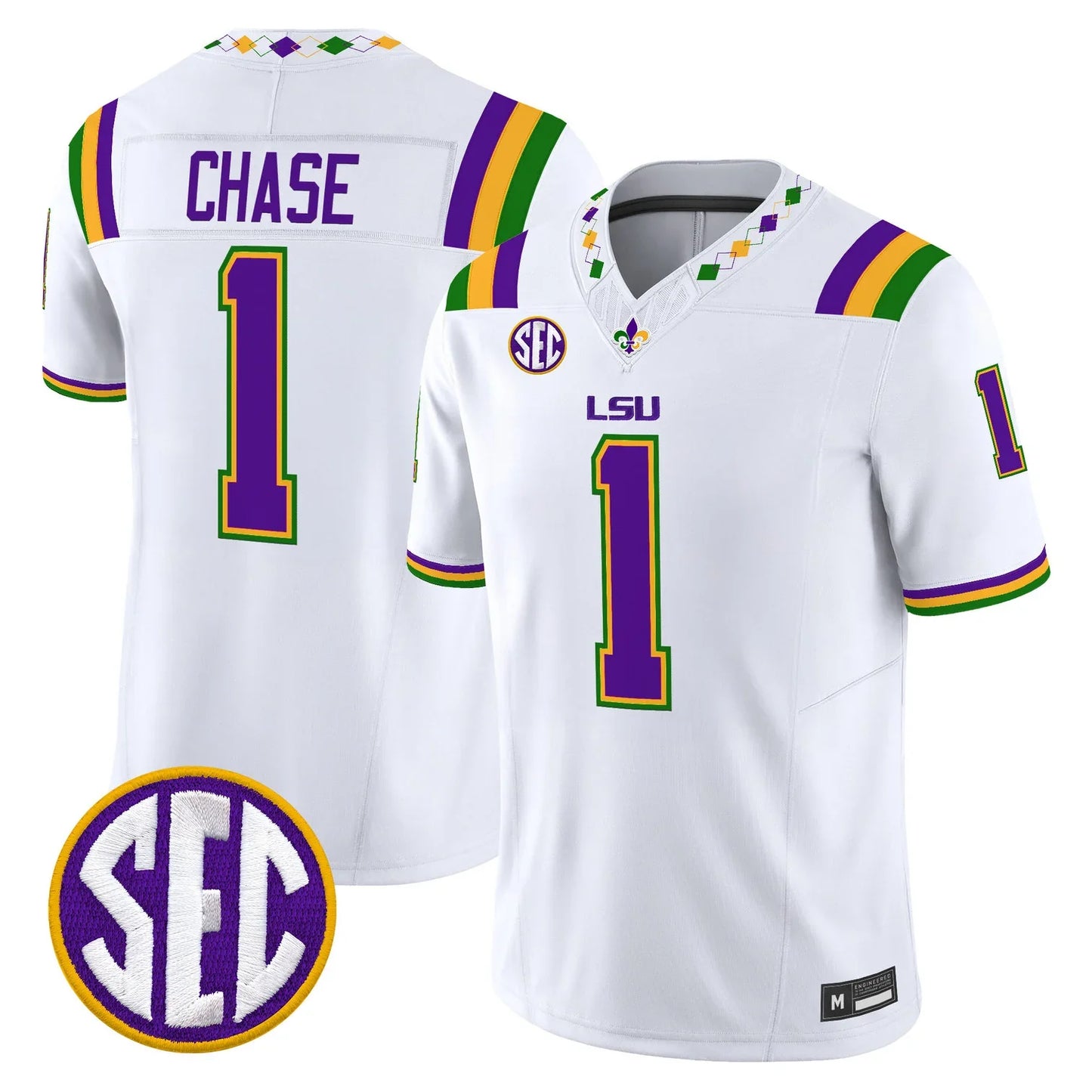 Men's LSU Tigers 2026  Mardi Gras Edition  Vapor Limited Jersey - All Stitched