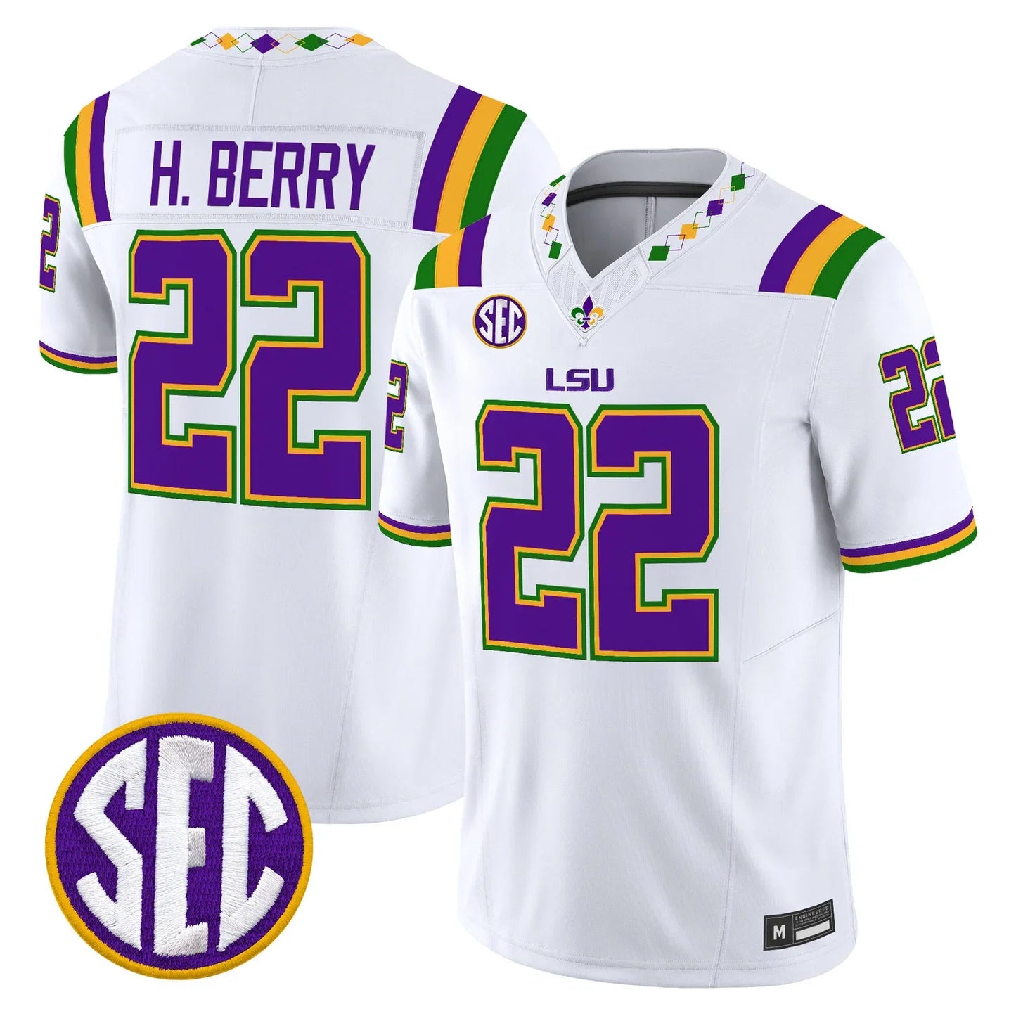 Men's LSU Tigers 2026  Mardi Gras Edition  Vapor Limited Jersey - All Stitched