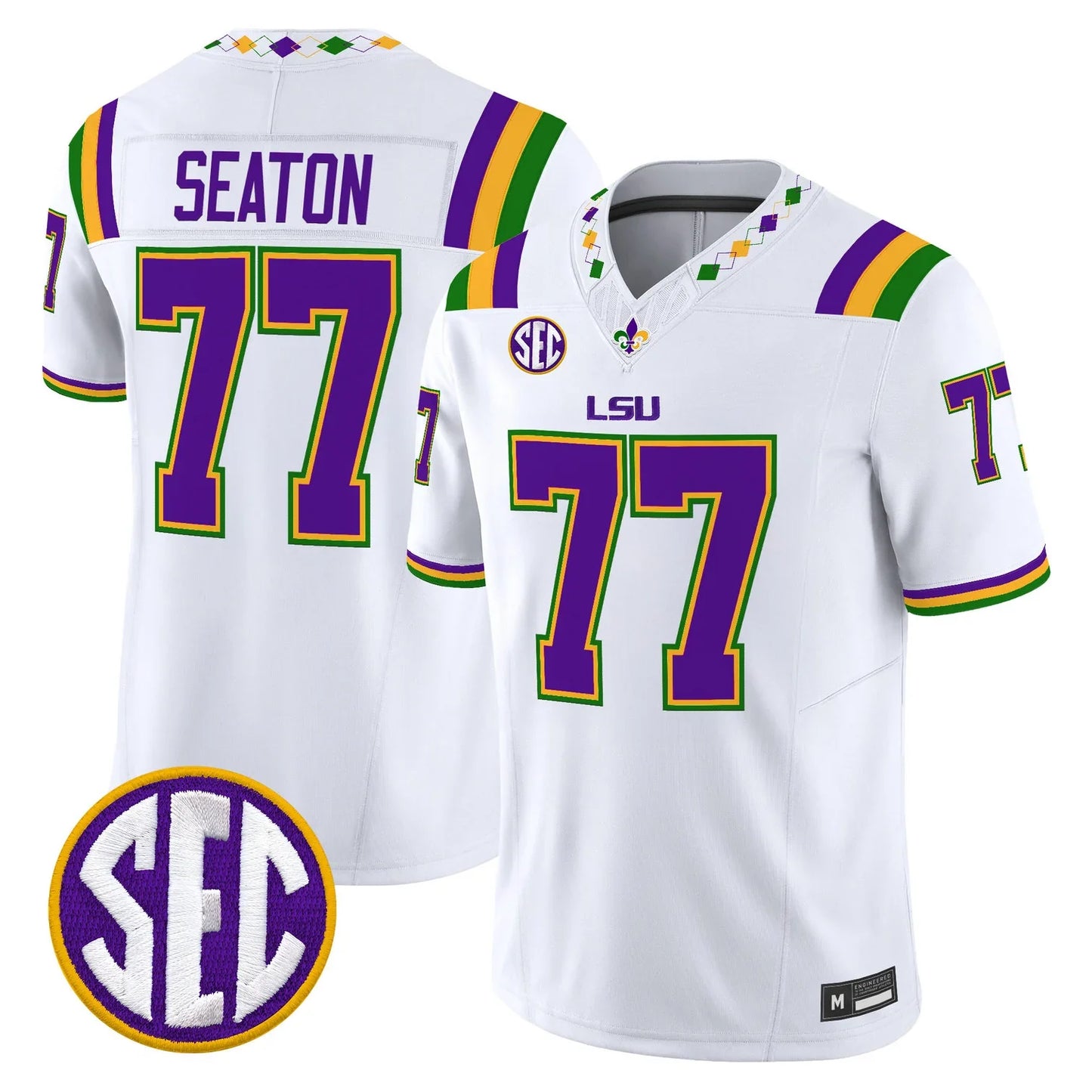 Men's LSU Tigers 2026  Mardi Gras Edition  Vapor Limited Jersey - All Stitched