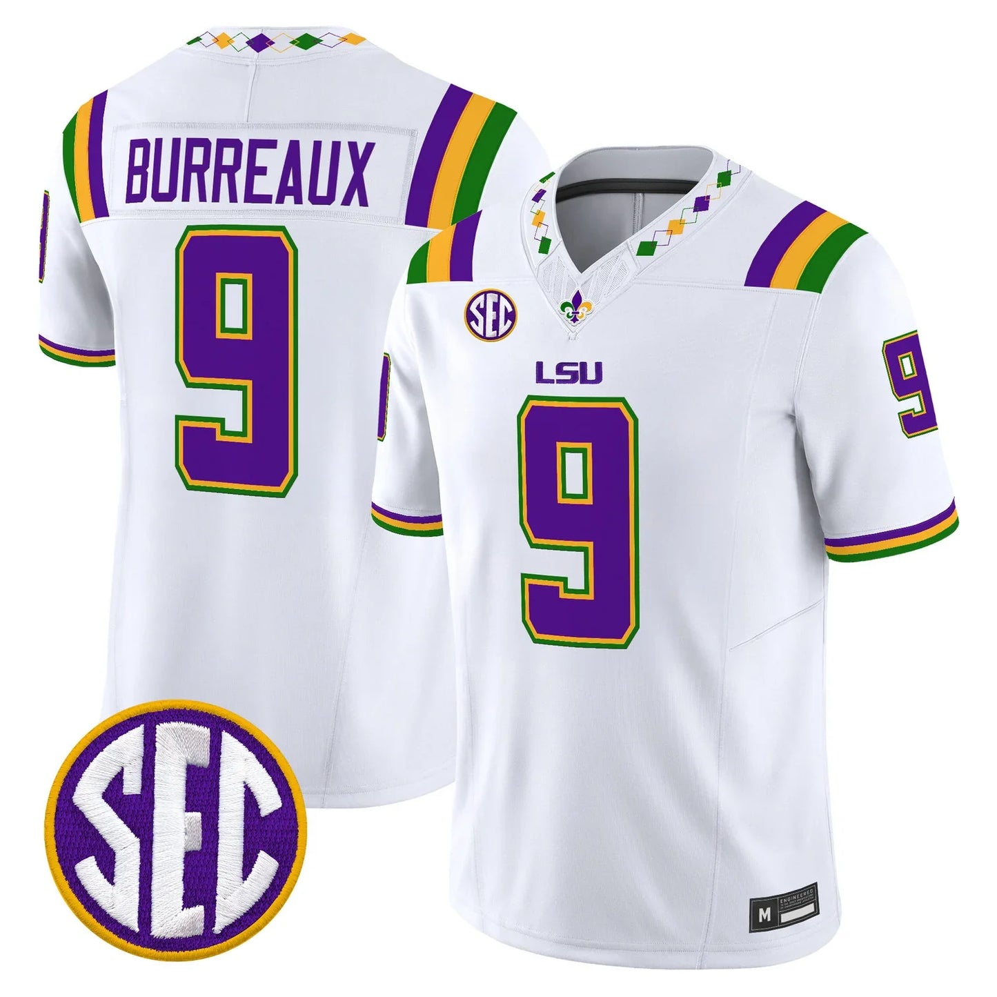 Men's LSU Tigers 2026  Mardi Gras Edition  Vapor Limited Jersey - All Stitched