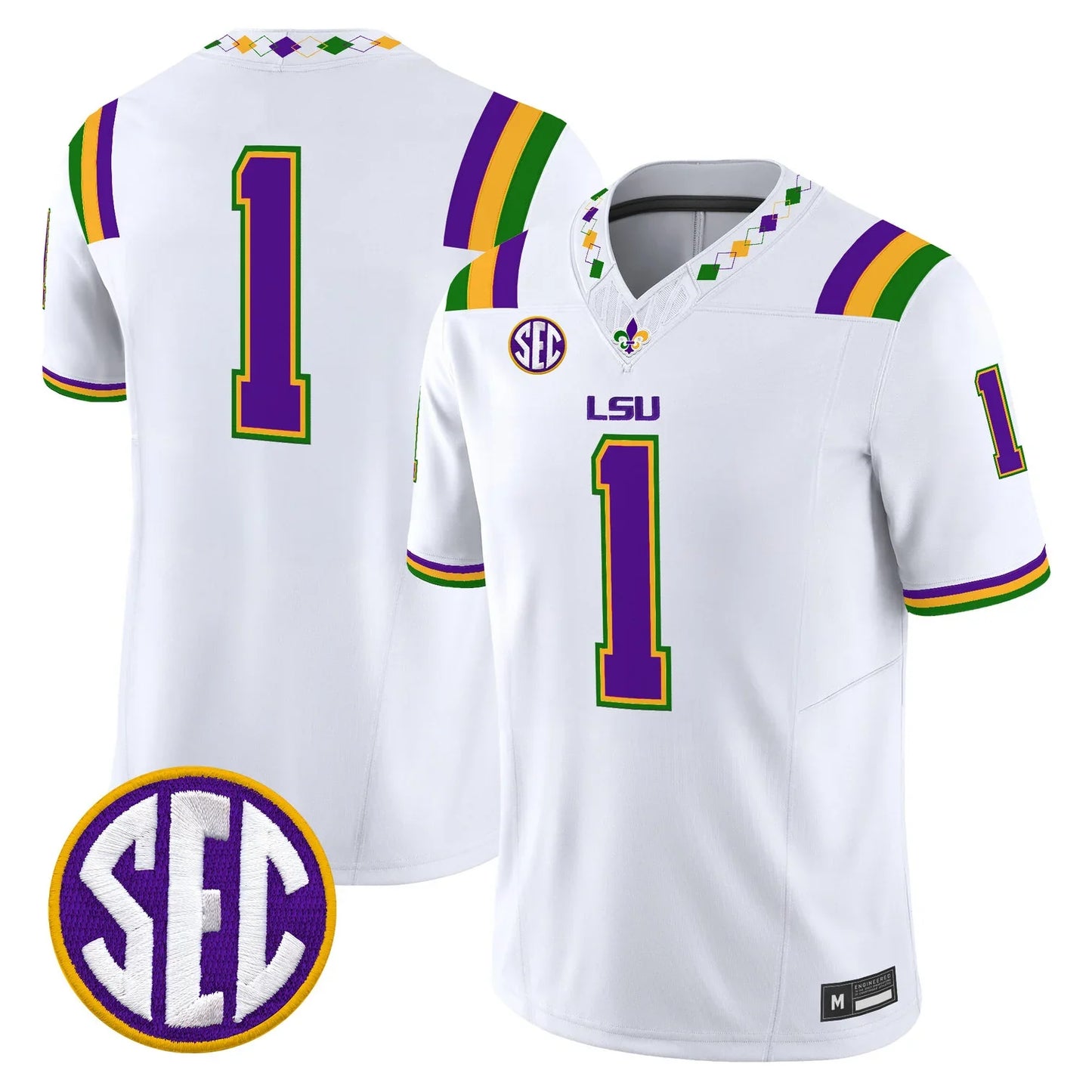 Men's LSU Tigers 2026  Mardi Gras Edition  Vapor Limited Jersey - All Stitched