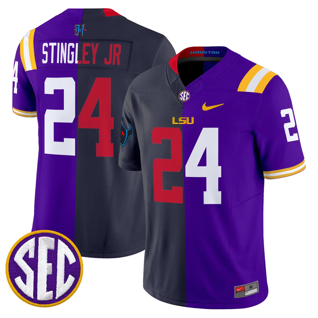 LSU Tigers Split Vapor Limited Jersey V2 - coieh