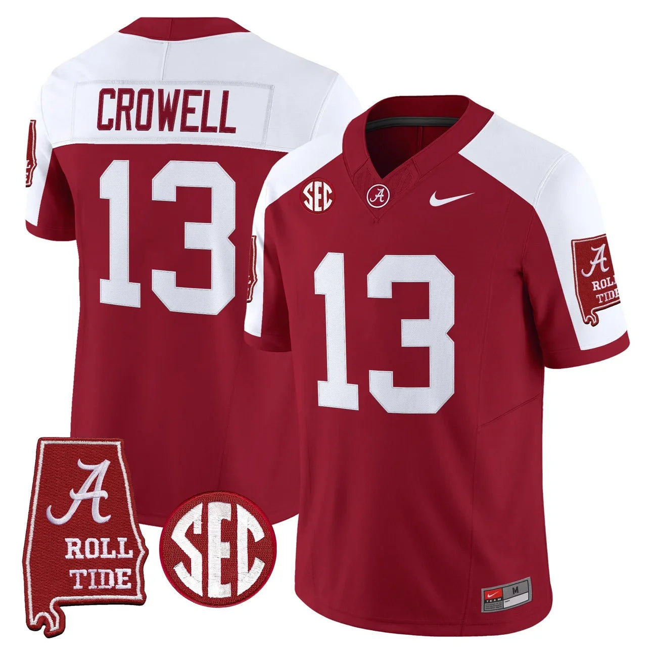 Men's Alabama Crimson Tide 2026 Vapor Limited Jersey - Alabama Map - All Stitched