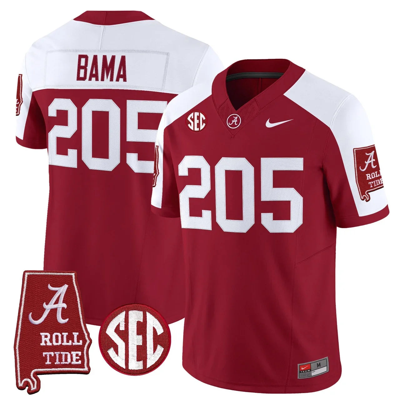 Men's Alabama Crimson Tide 2026 Vapor Limited Jersey - Alabama Map - All Stitched