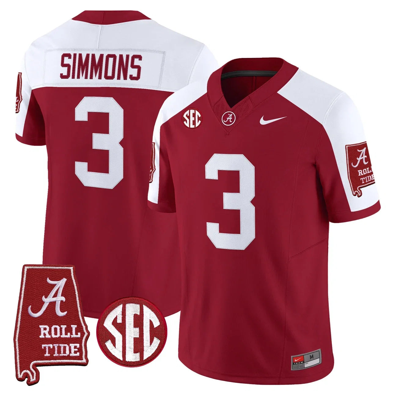 Men's Alabama Crimson Tide 2026 Vapor Limited Jersey - Alabama Map - All Stitched
