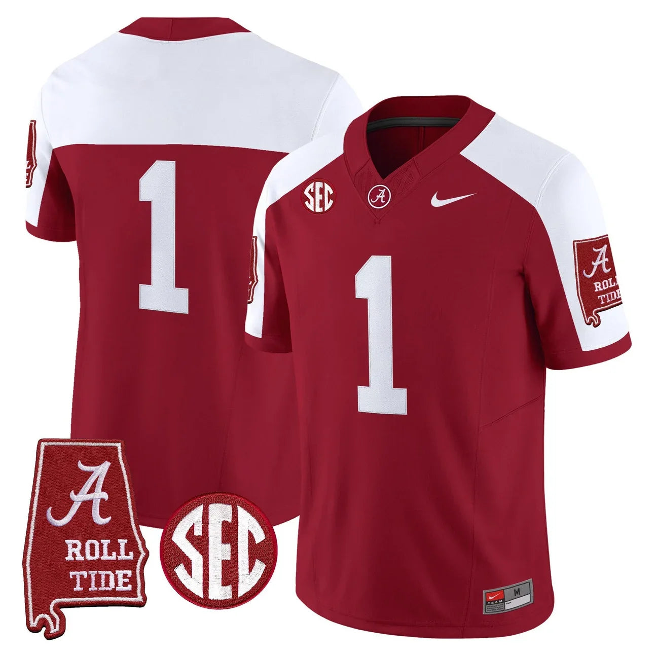 Men's Alabama Crimson Tide 2026 Vapor Limited Jersey - Alabama Map - All Stitched