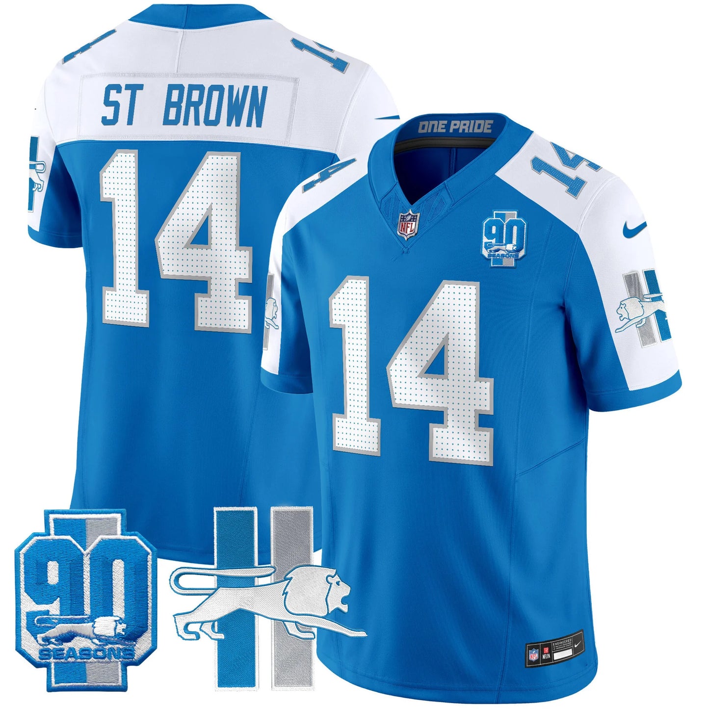 Men's Detroit Lions 1946 Throwback Vapor Limited Jersey - All Stitched
