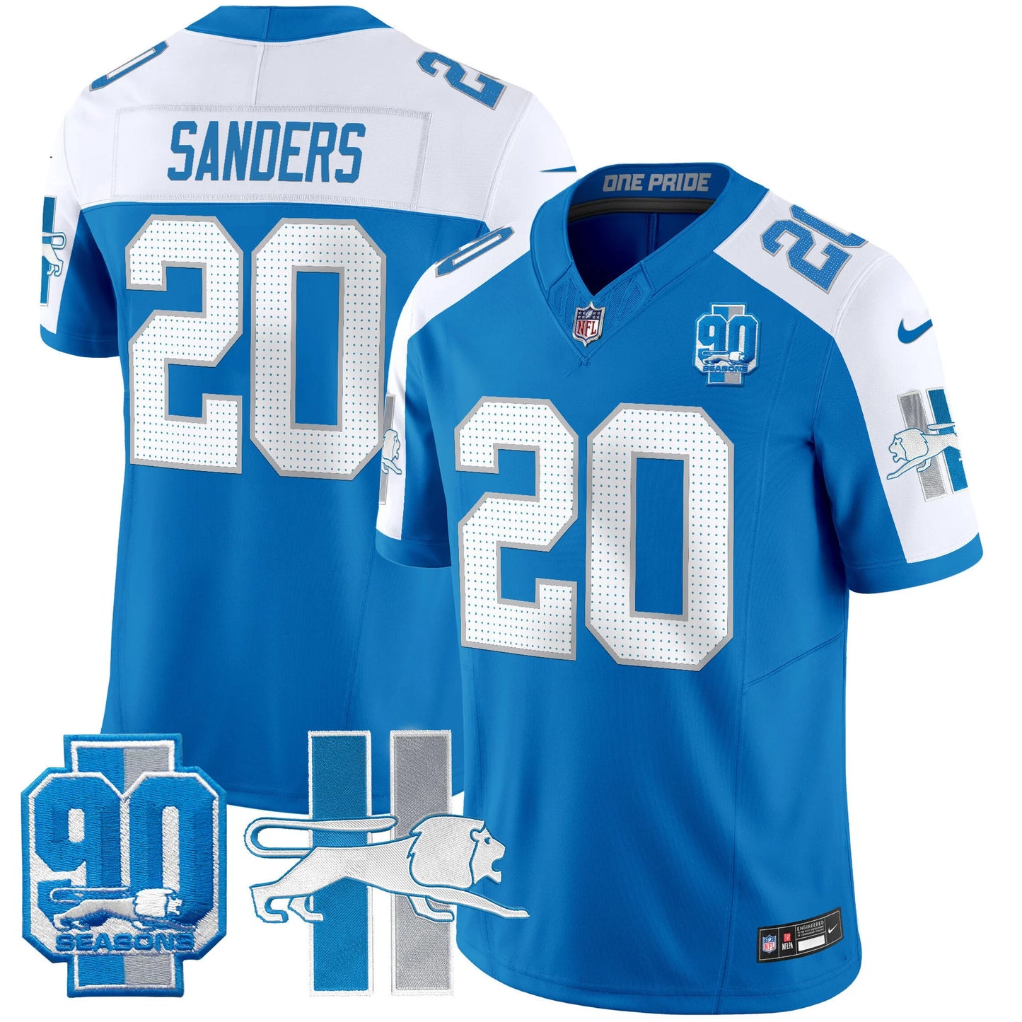 Men's Detroit Lions 1946 Throwback Vapor Limited Jersey - All Stitched