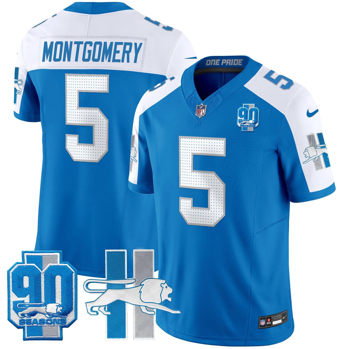 Men's Detroit Lions 1946 Throwback Vapor Limited Jersey - All Stitched